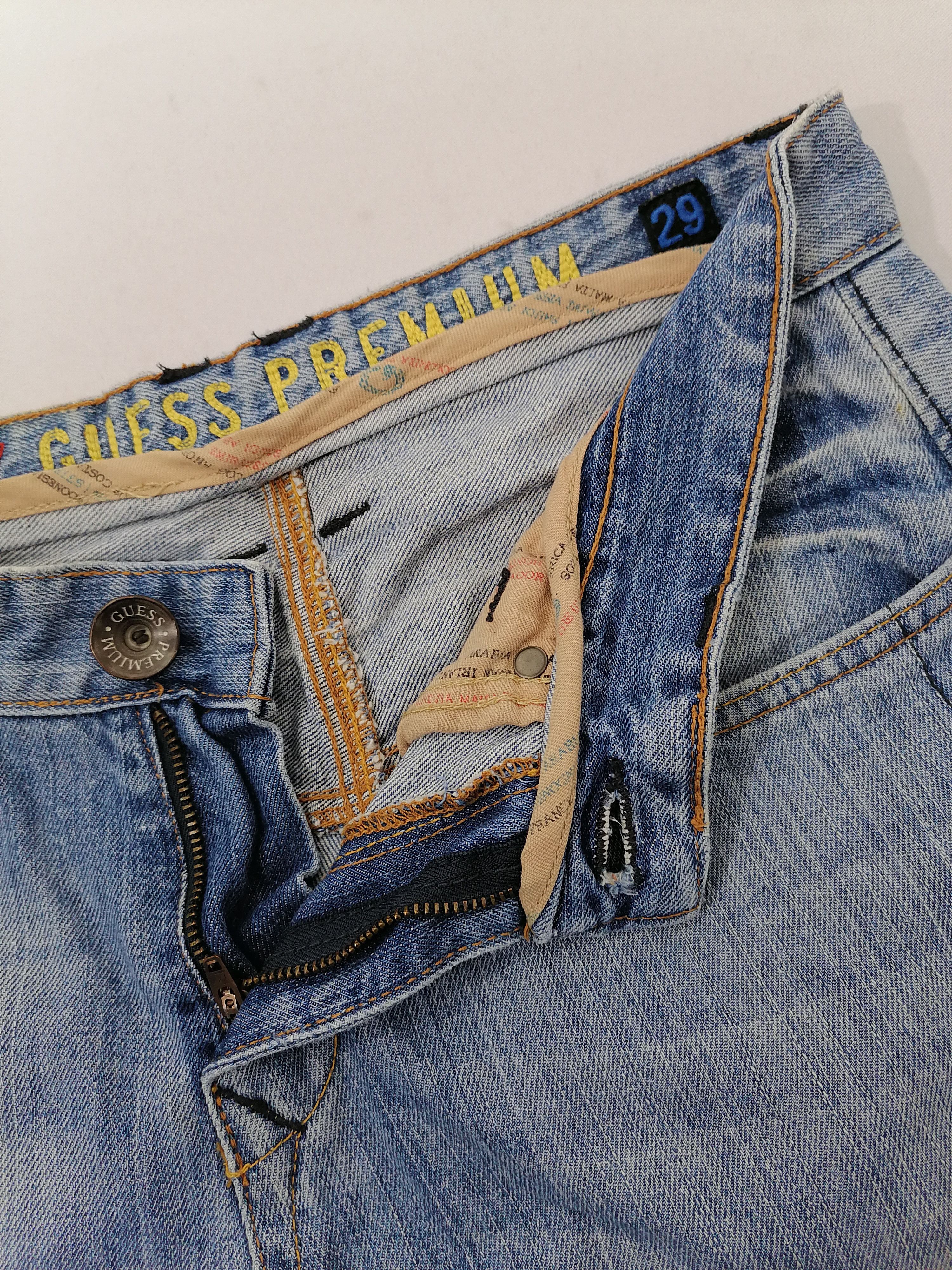 Guess × Vintage Guess Embroidered Denim Jeans Size US 31 - 5 Thumbnail