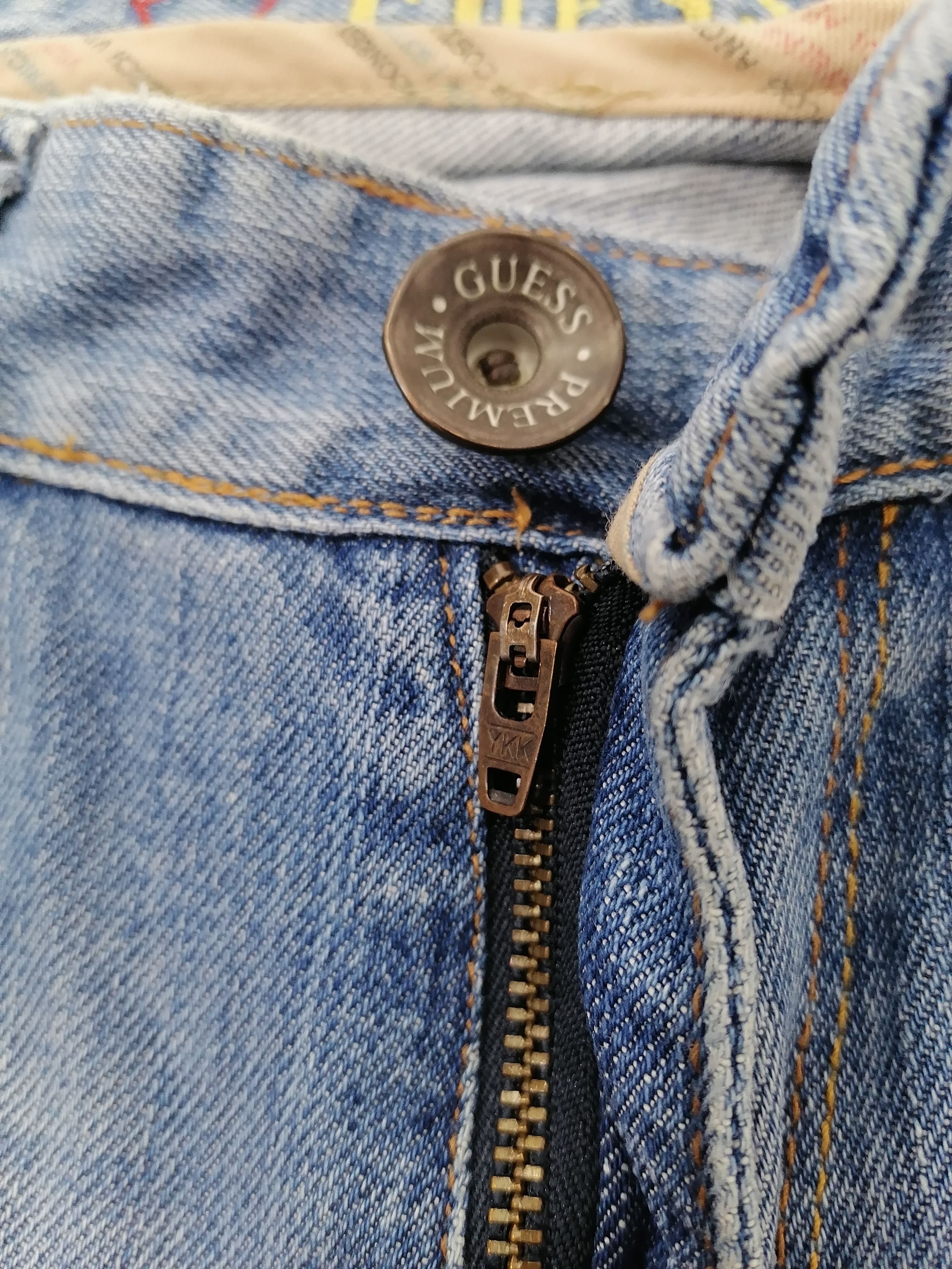 Guess × Vintage Guess Embroidered Denim Jeans Size US 31 - 4 Thumbnail
