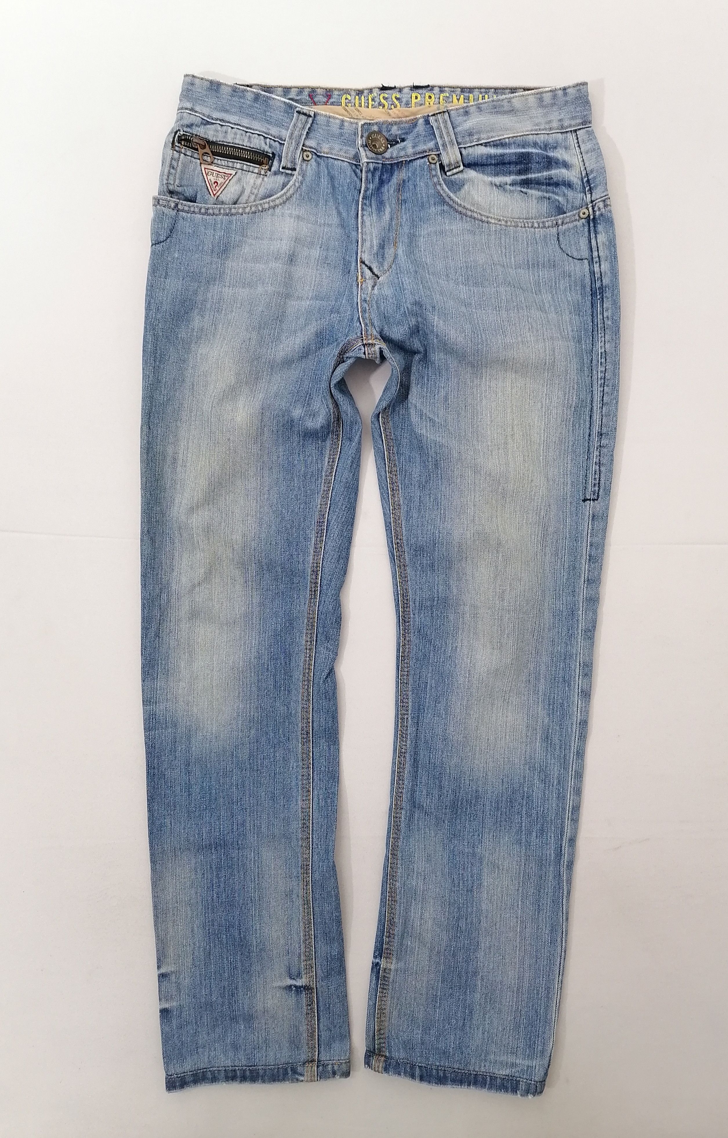 Guess × Vintage Guess Embroidered Denim Jeans Size US 31 - 1 Thumbnail