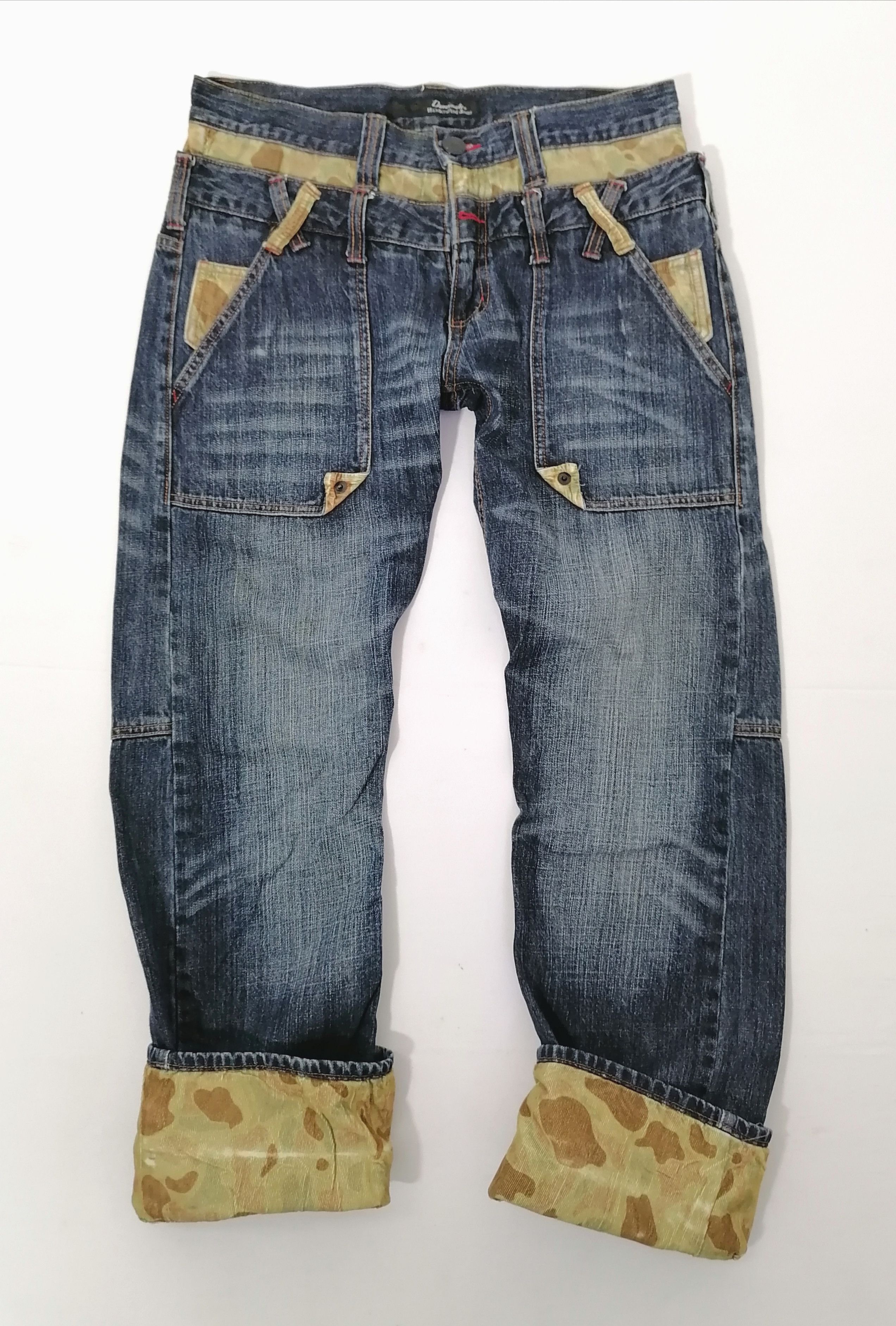 Other Dominate Handcrafted Jeans Double Waist Denim Jeans Size US 33 - 1 Thumbnail