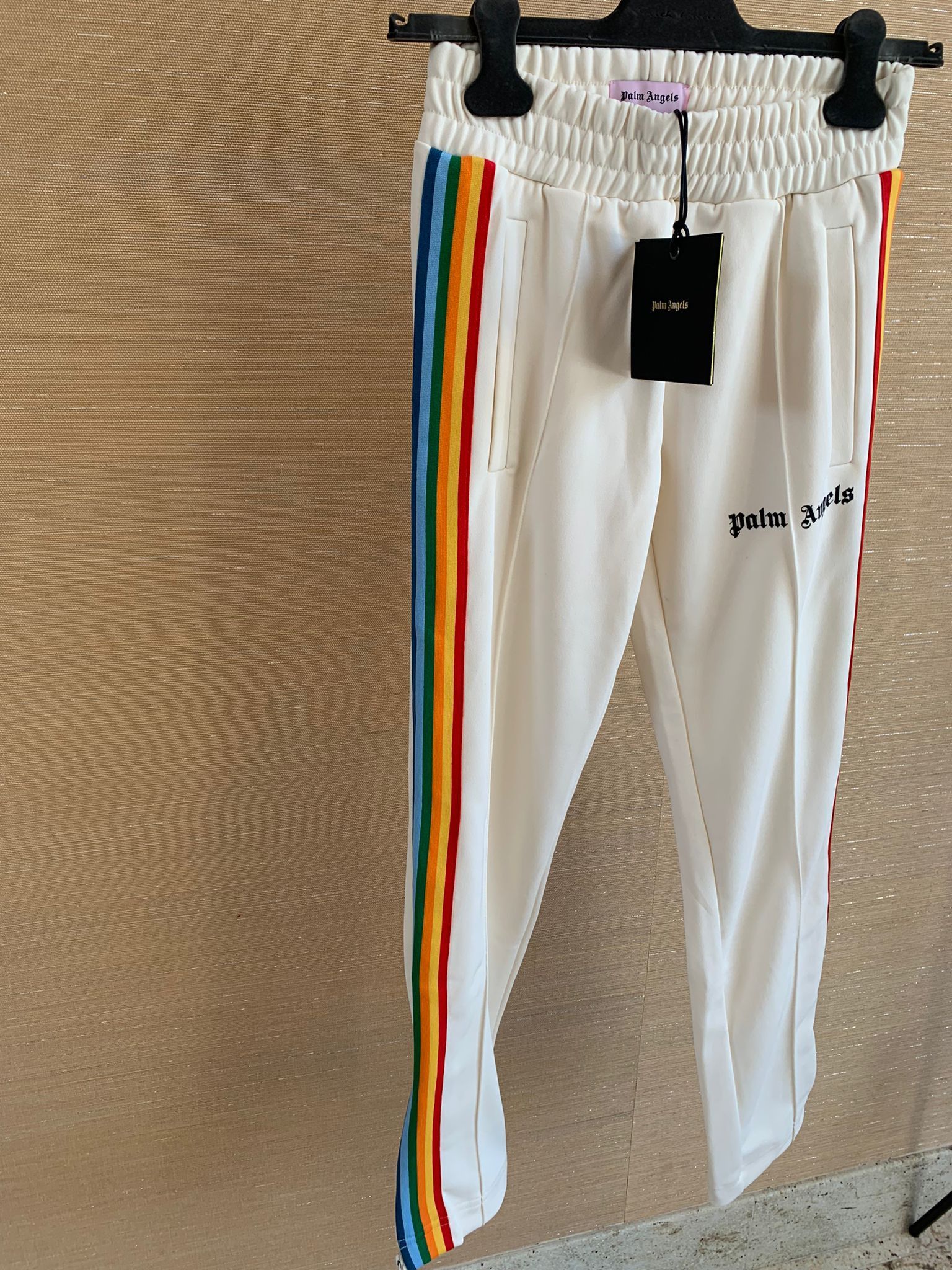 Palm Angels Rainbow Track Pants in Off White Size US 26 / EU 42 - 4 Thumbnail