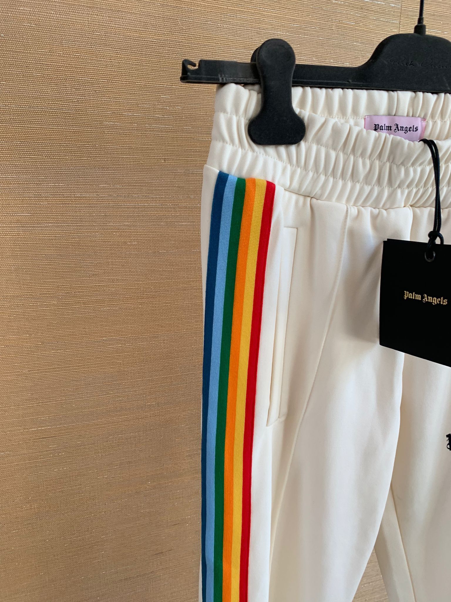 Palm Angels Rainbow Track Pants in Off White Size US 26 / EU 42 - 3 Thumbnail
