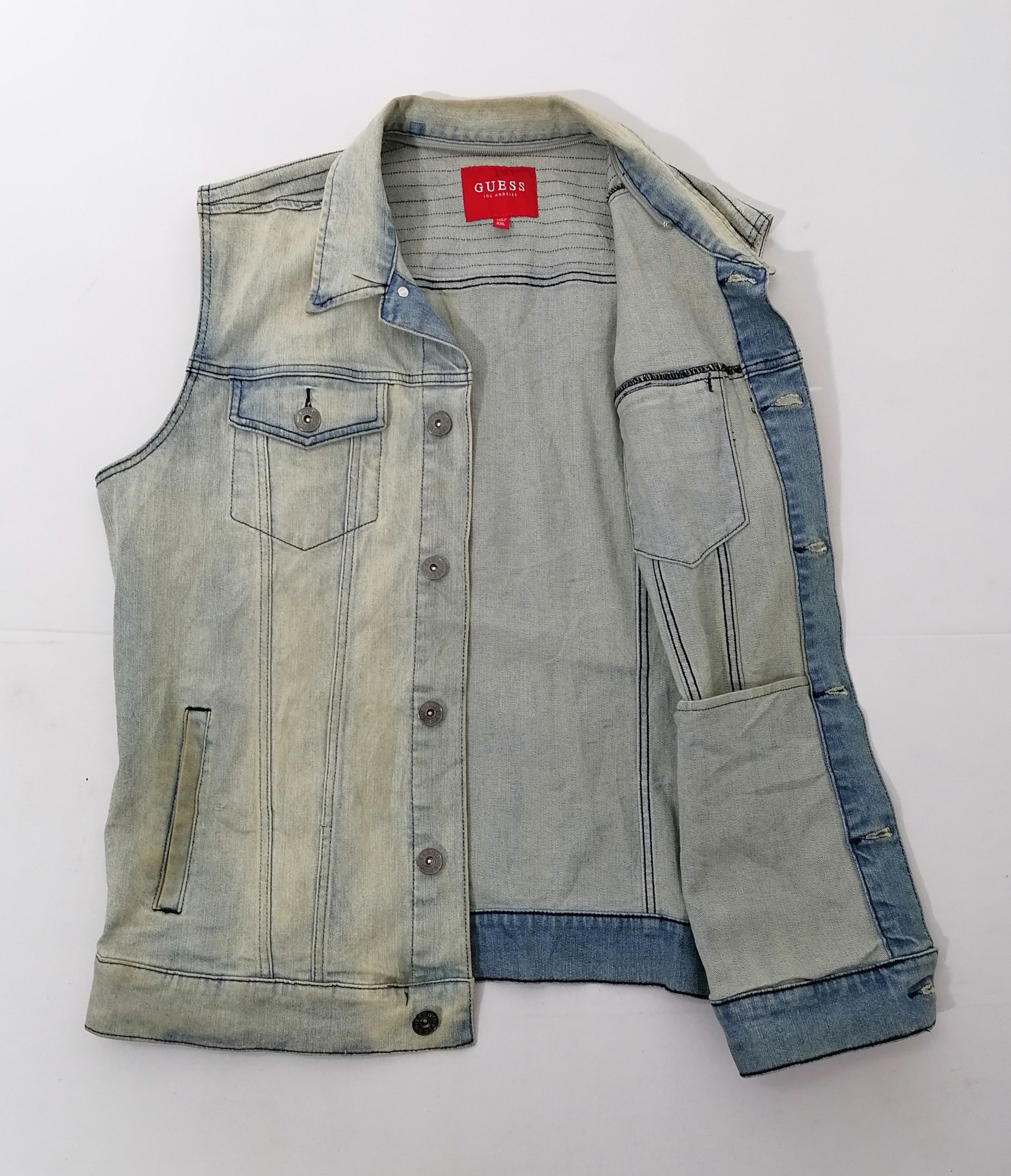 Guess Guess Sleeveless Denim Jacket Size US XXL / EU 58 / 5 - 3 Thumbnail