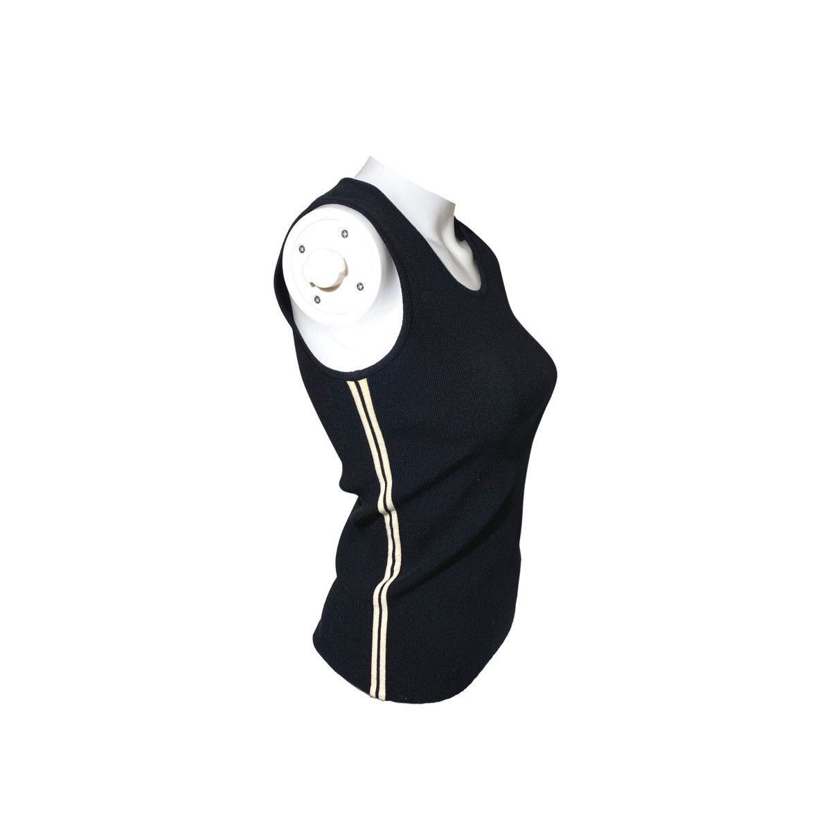 Chanel × Vintage Chanel Sport 2004 Fall Black Wool Knit Tanktop Size XS / US 0-2 / IT 36-38 - 6 Thumbnail