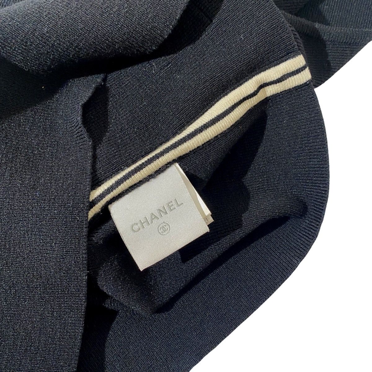 Chanel × Vintage Chanel Sport 2004 Fall Black Wool Knit Tanktop Size XS / US 0-2 / IT 36-38 - 9 Thumbnail