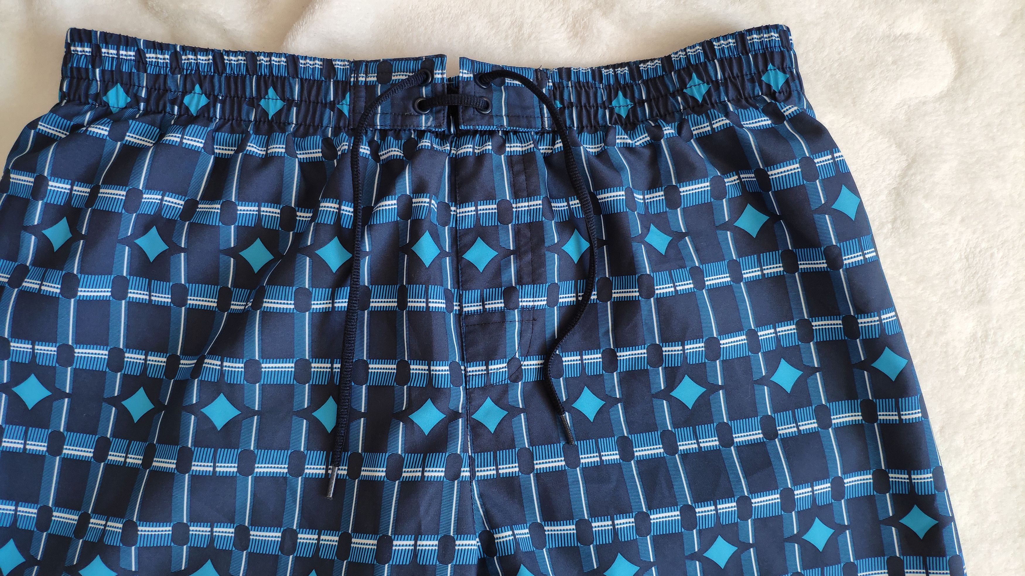 Nike Nike blue diamond print shorts Size US 31 - 3 Thumbnail