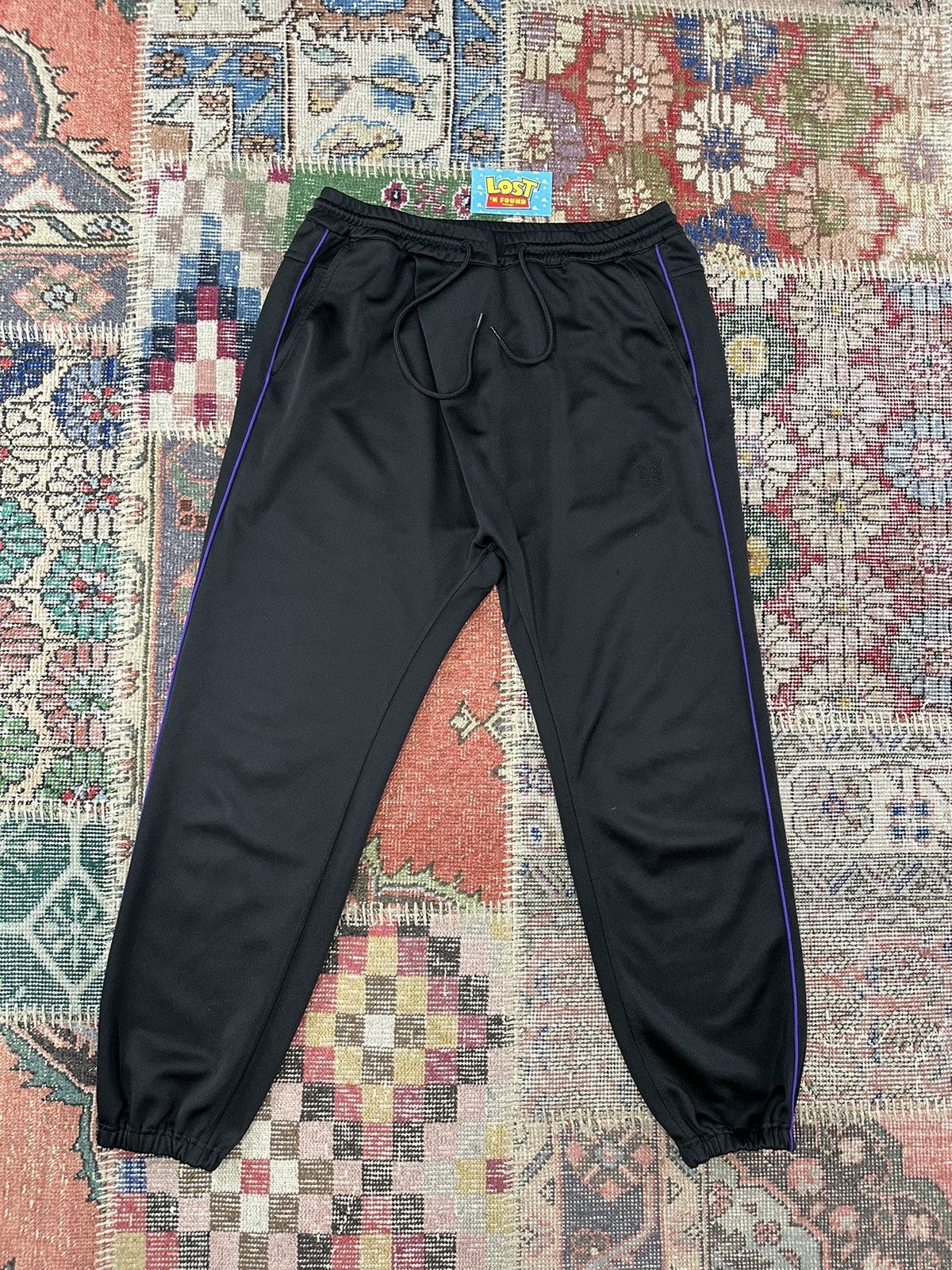 Needles Needles Narrow Track Pants Purple / Black Medium | Grailed