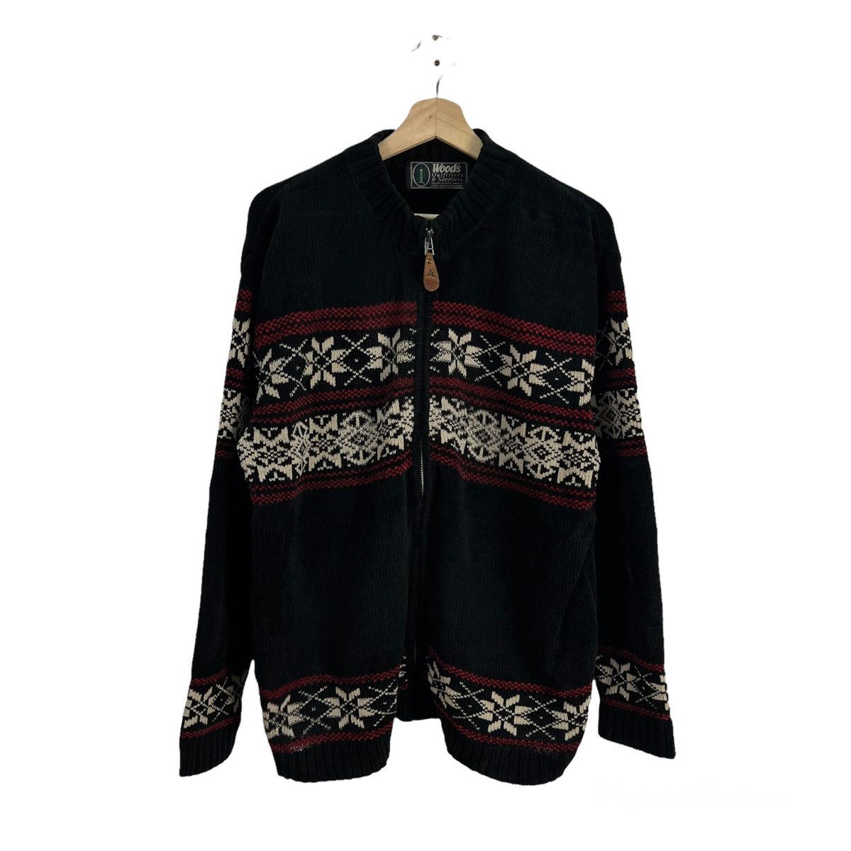 Japanese Brand VINTAGE WOODS ZIPPER JACKET NAVAJO DESIGN Size US L / EU 52-54 / 3 - 1 Thumbnail