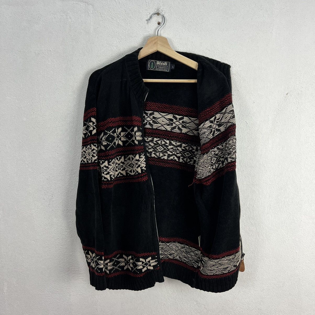 Japanese Brand VINTAGE WOODS ZIPPER JACKET NAVAJO DESIGN Size US L / EU 52-54 / 3 - 8 Thumbnail