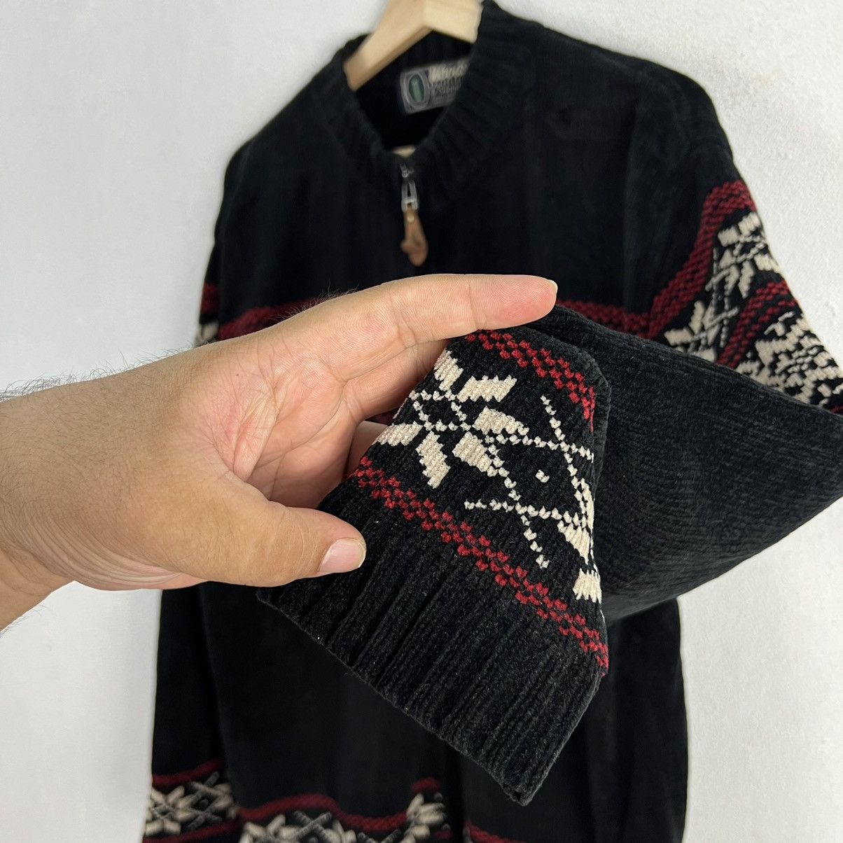 Japanese Brand VINTAGE WOODS ZIPPER JACKET NAVAJO DESIGN Size US L / EU 52-54 / 3 - 5 Thumbnail