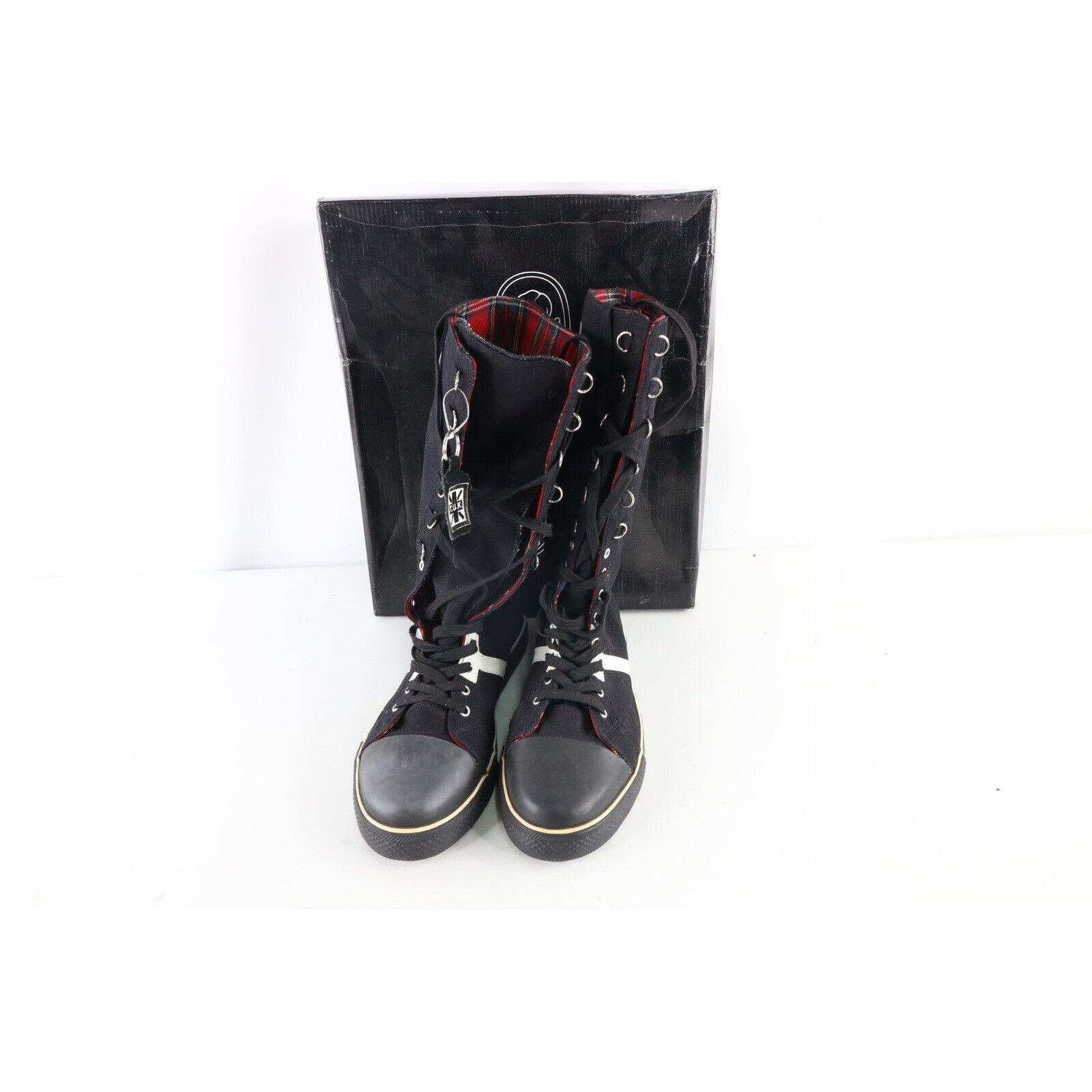 Vintage Deadstock Vintage 90s Gothic Goth Punk Skull Tall Boots Size US 12 / EU 45 - 2 Thumbnail