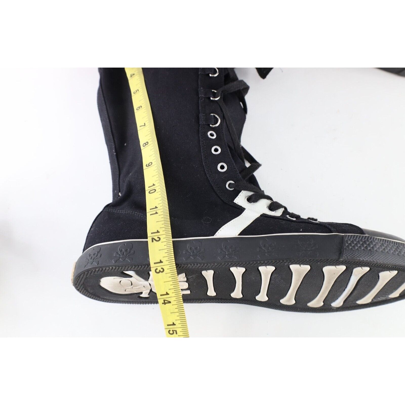 Vintage Deadstock Vintage 90s Gothic Goth Punk Skull Tall Boots Size US 12 / EU 45 - 6 Thumbnail