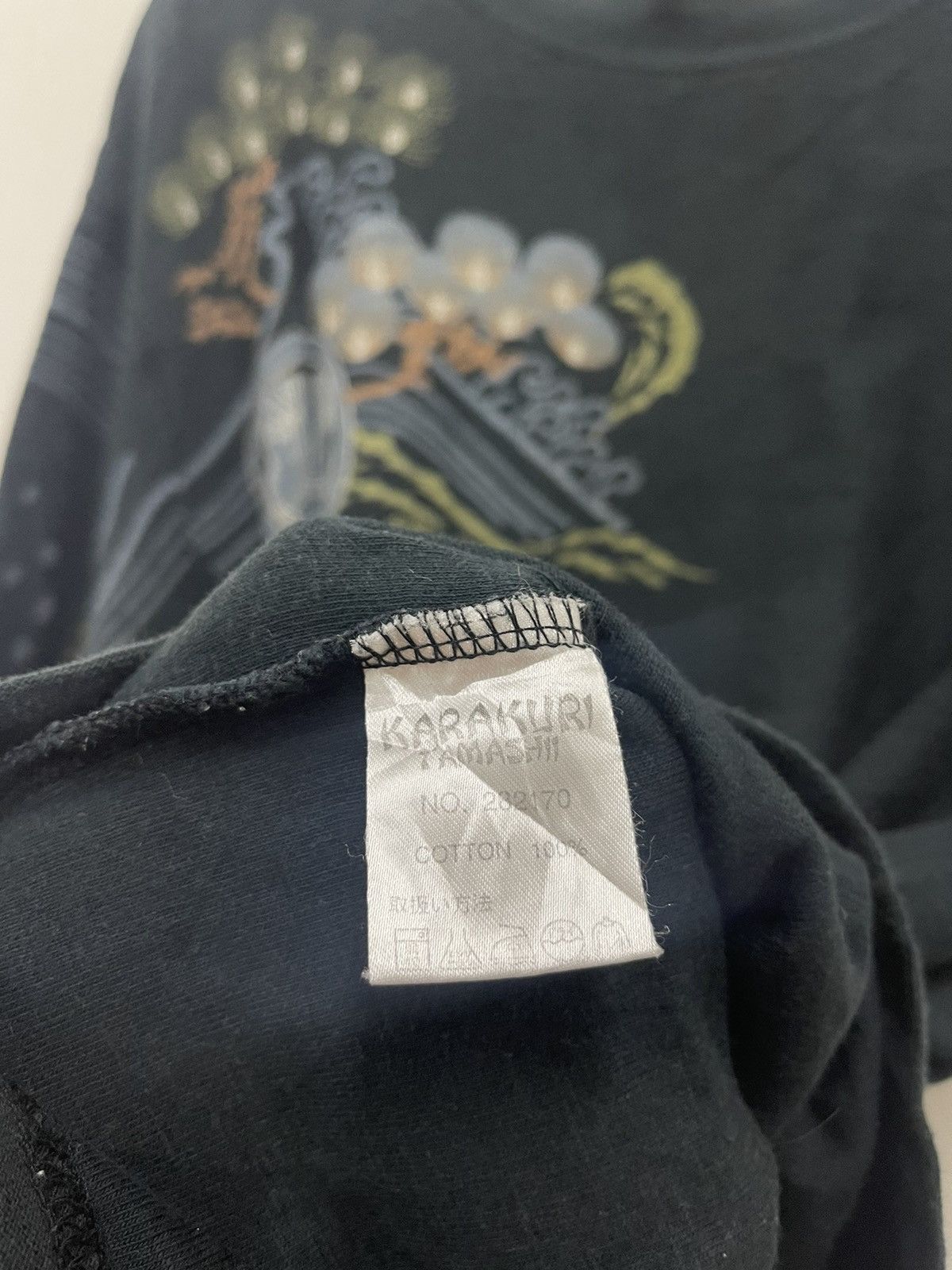Karakuri Tamashii Rare Vintage KARAKURI TAMASHI Sukajan Embroidered Japan Tee Size US M / EU 48-50 / 2 - 6 Thumbnail