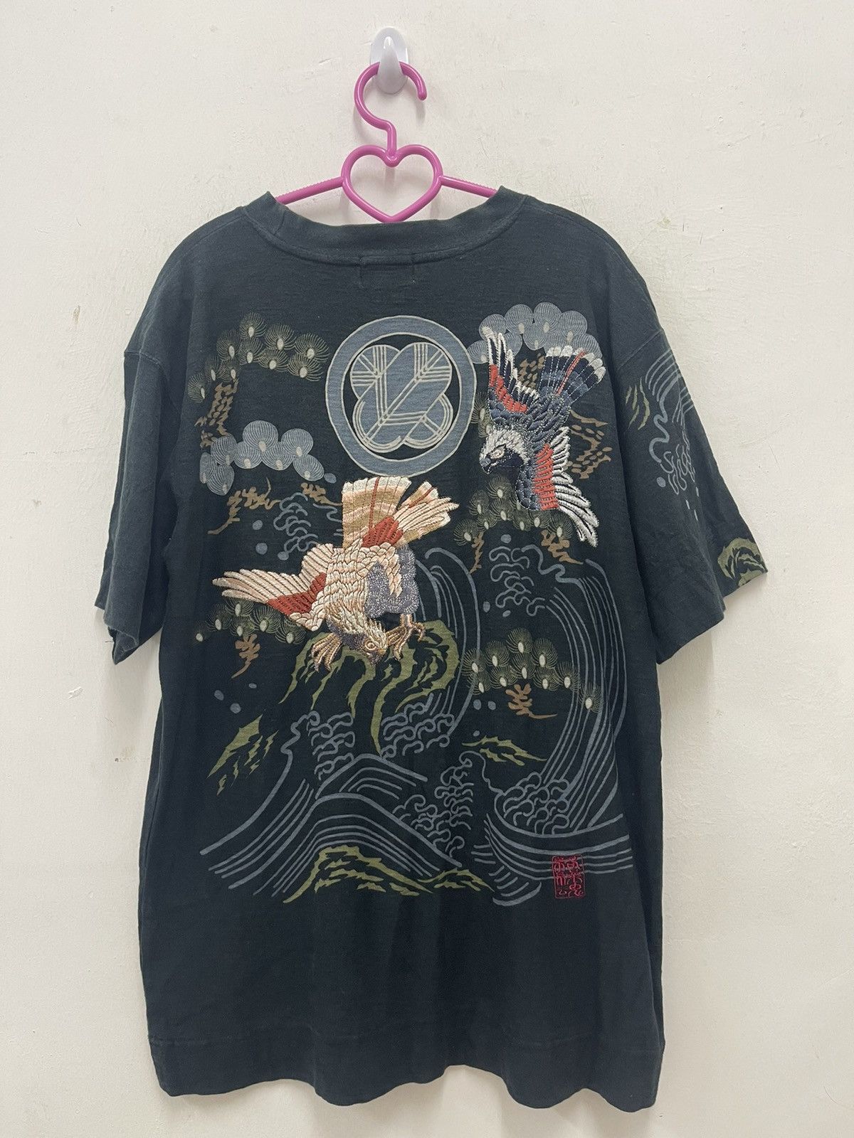 Karakuri Tamashii Rare Vintage KARAKURI TAMASHI Sukajan Embroidered Japan Tee Size US M / EU 48-50 / 2 - 1 Thumbnail