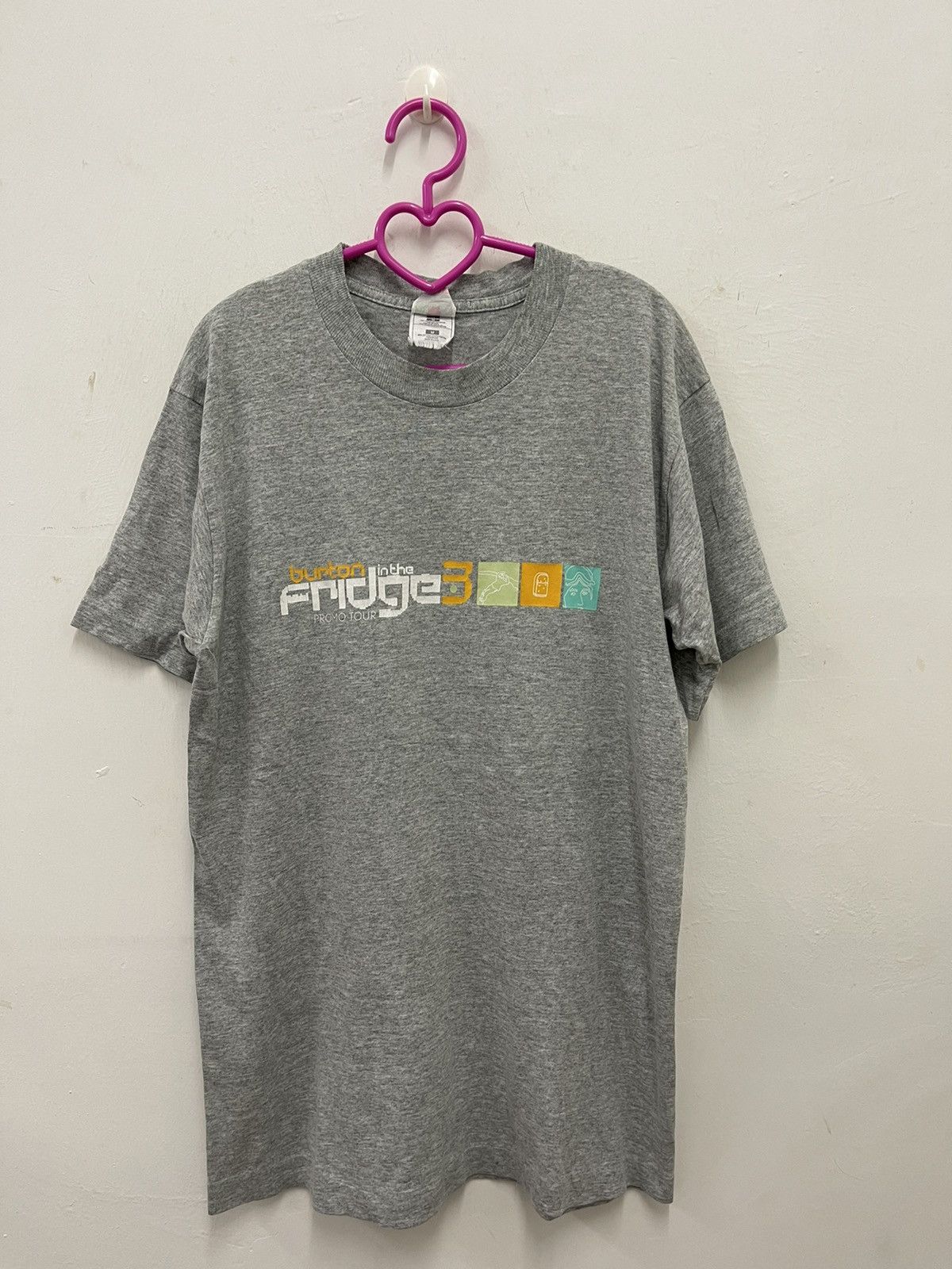 image of Vintage Burton In The Fridge 3 Promo Tour Shirt in Grey, Men's (Size Medium)
