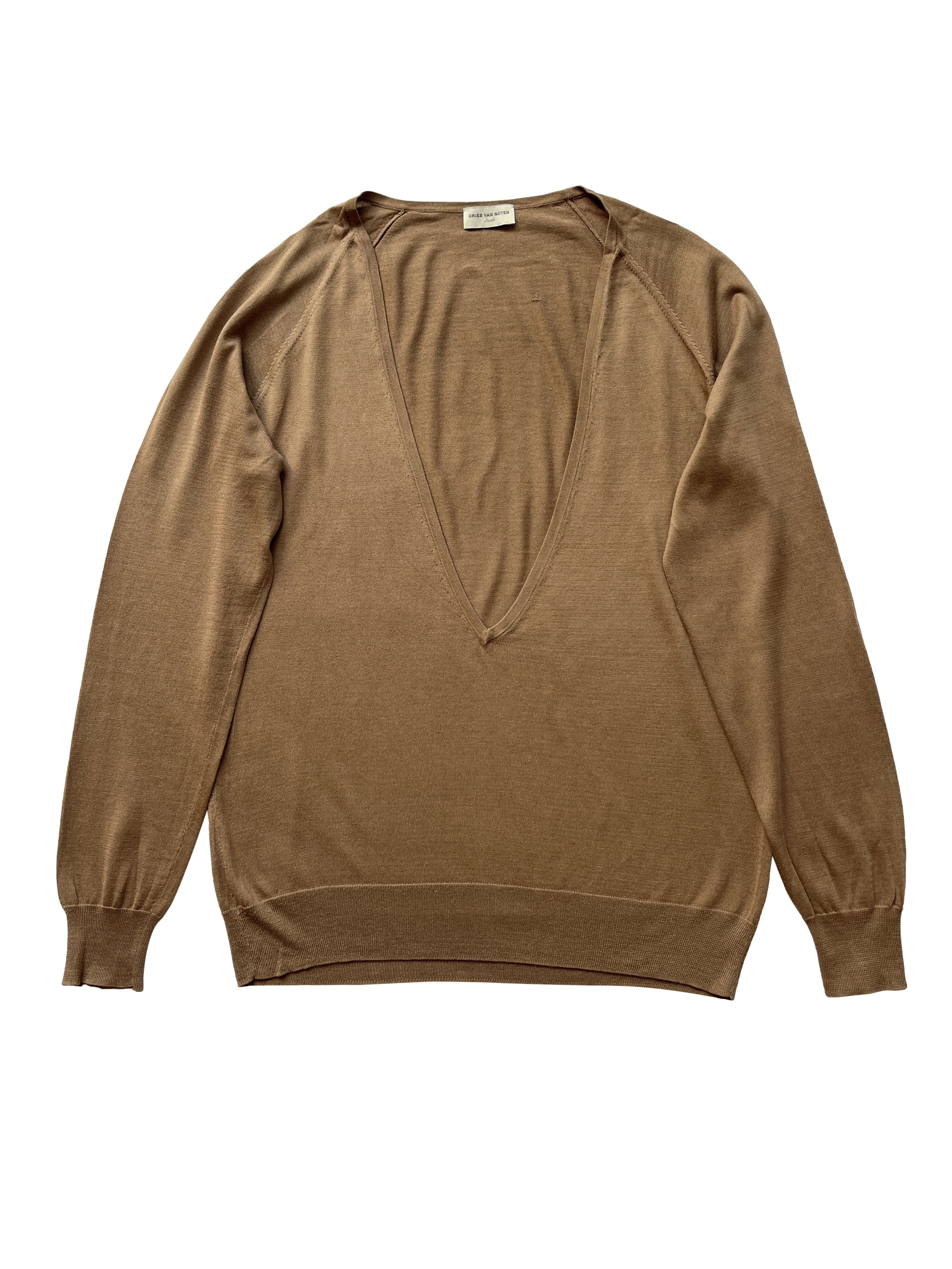 Dries Van Noten ⚡️QUICK SALE⚡️Dries Van Noten Brown V neck Knit Size US XS / EU 42 / 0 - 1 Thumbnail