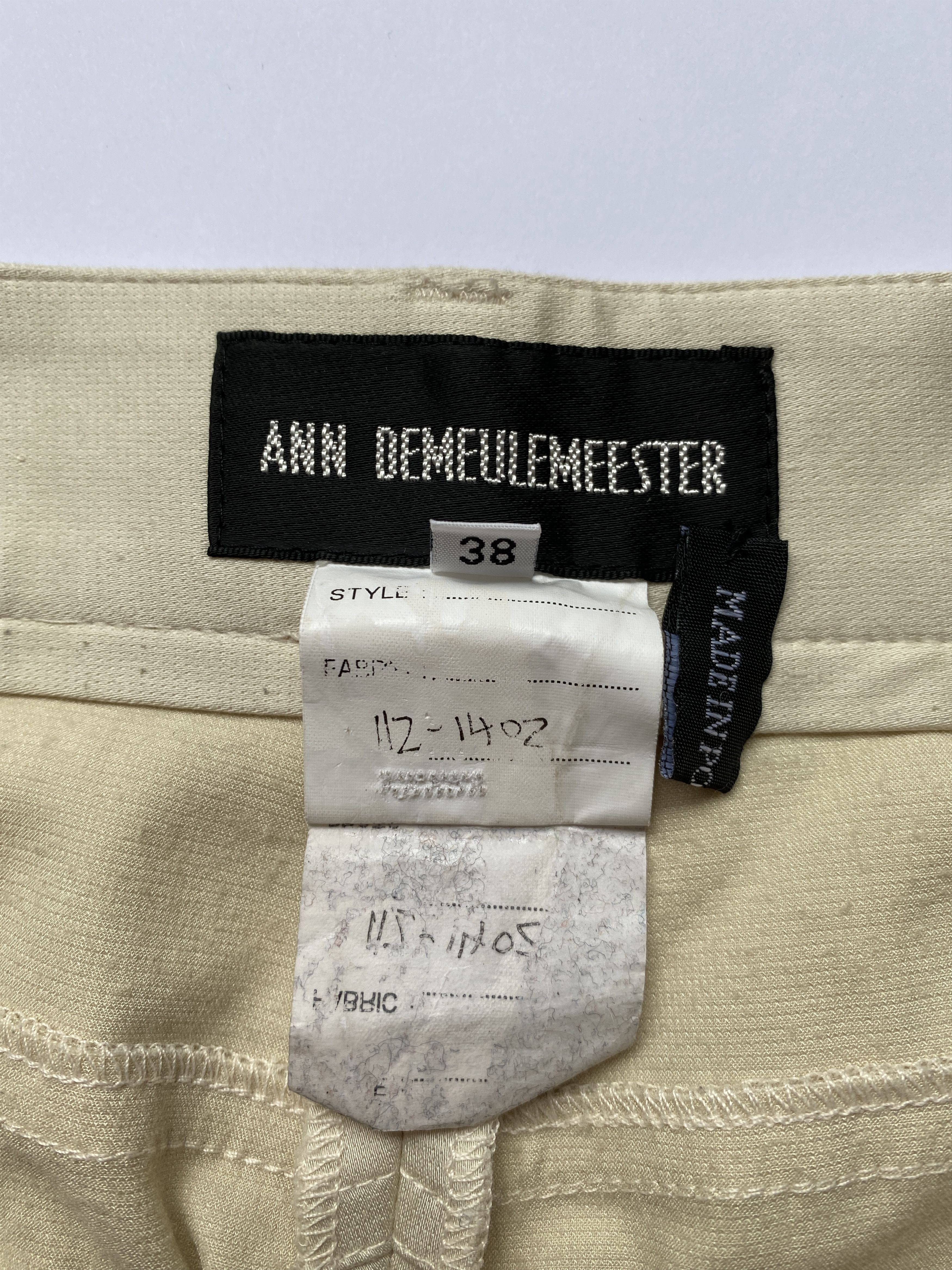 Ann Demeulemeester ⚡️QUICK SALE⚡️SAMPLE Ann Demeulemeester Beige Silk Pants Size US 30 / EU 46 - 4 Thumbnail