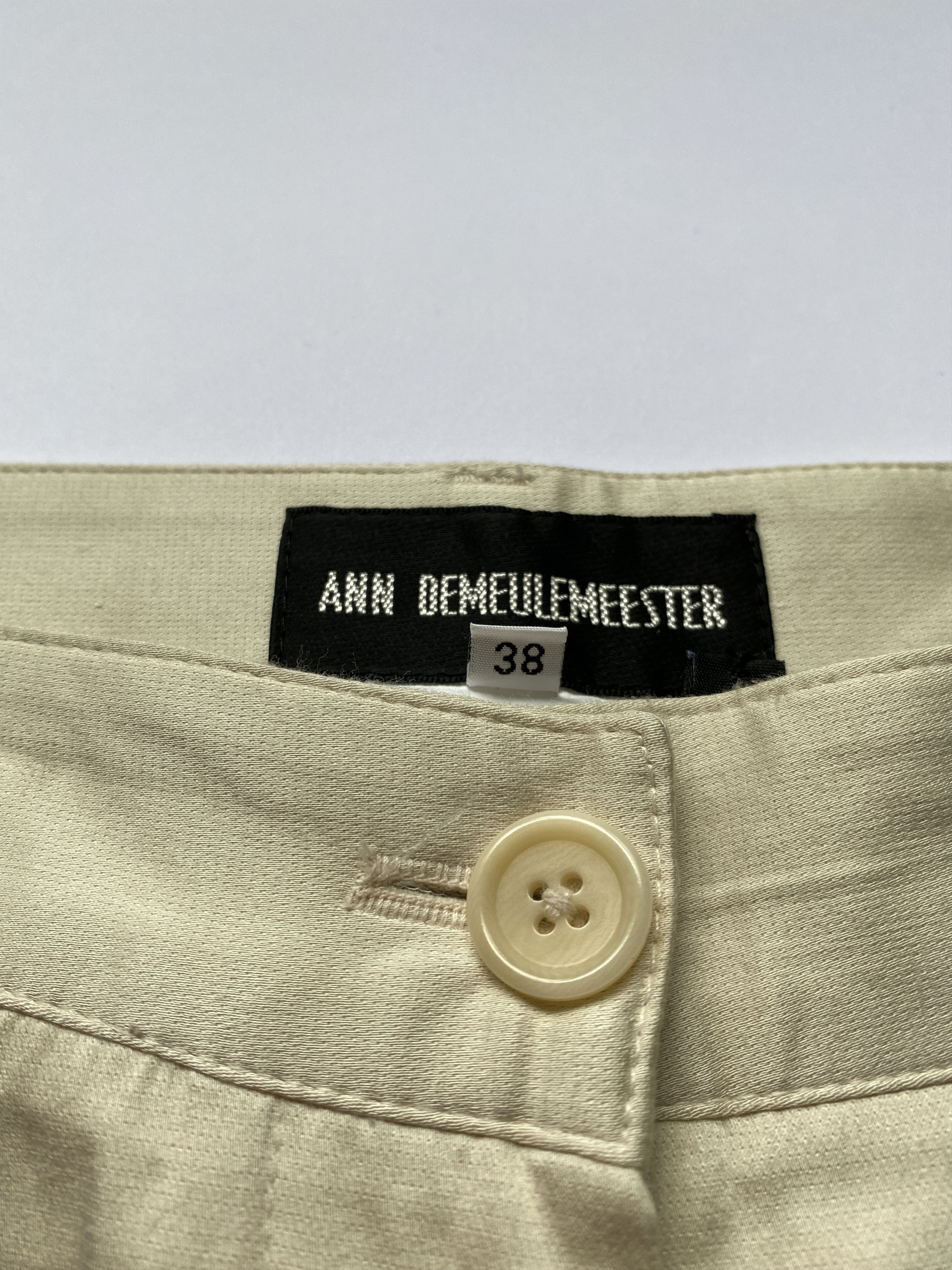 Ann Demeulemeester ⚡️QUICK SALE⚡️SAMPLE Ann Demeulemeester Beige Silk Pants Size US 30 / EU 46 - 3 Thumbnail