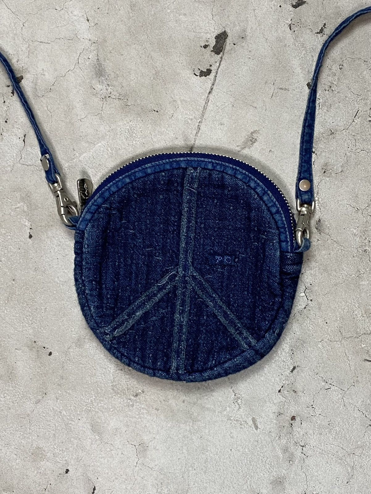 Porter Classic Shashiko Peace Crossbody Bag in Blue, Men's