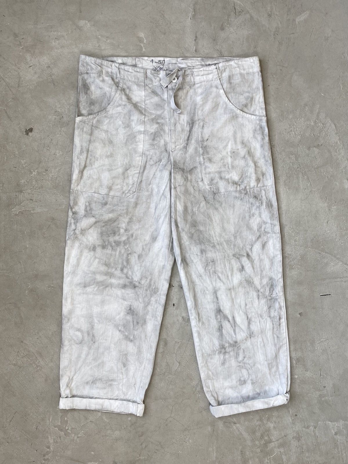 image of Vintage 60’S Polish Army Overdyed Work Pants in Marble, Men's (Size 34)