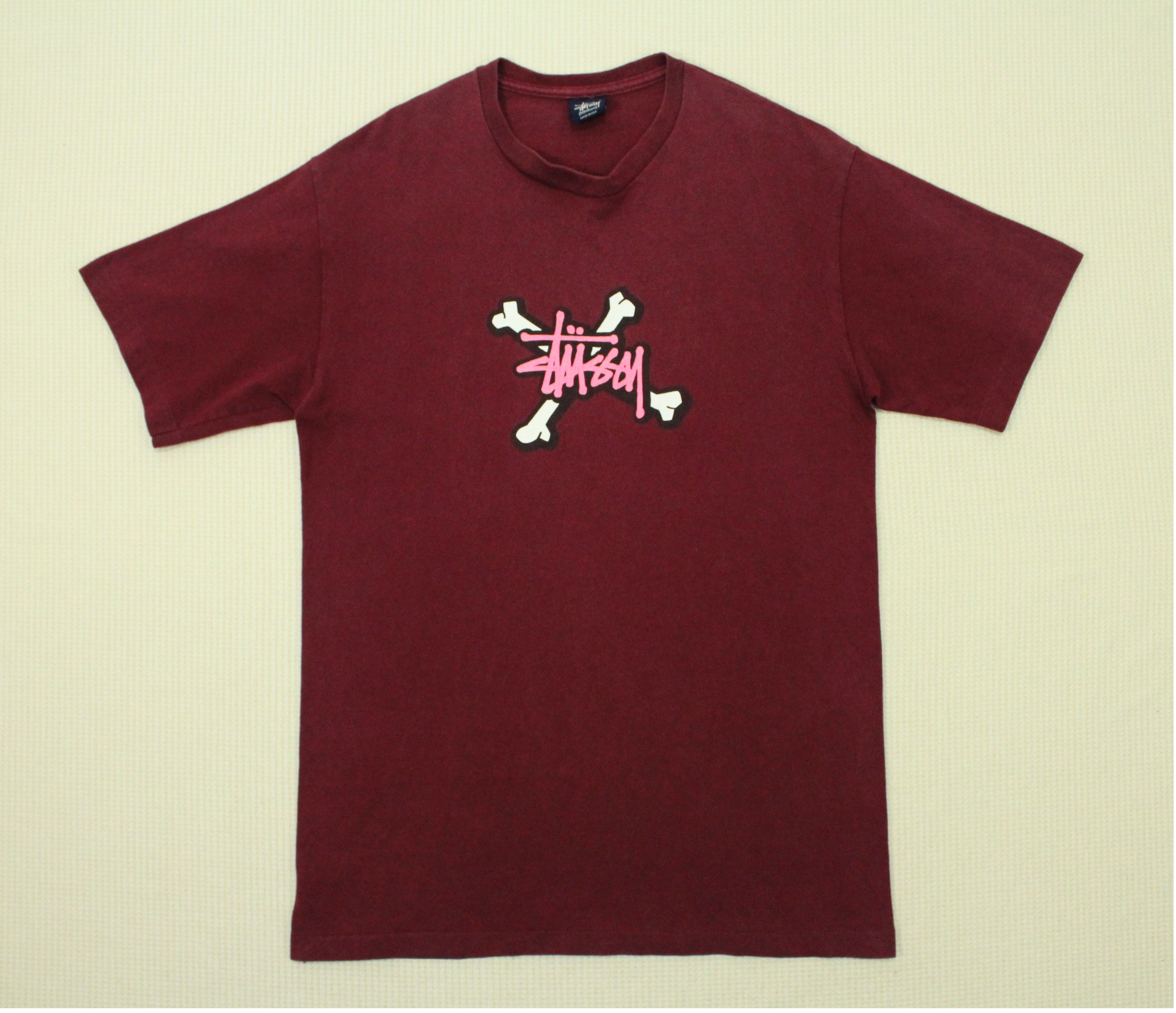 Stussy Vintage 90s STUSSY T Shirt Cross Bones Single Stitch Size US M / EU 48-50 / 2 - 3 Thumbnail
