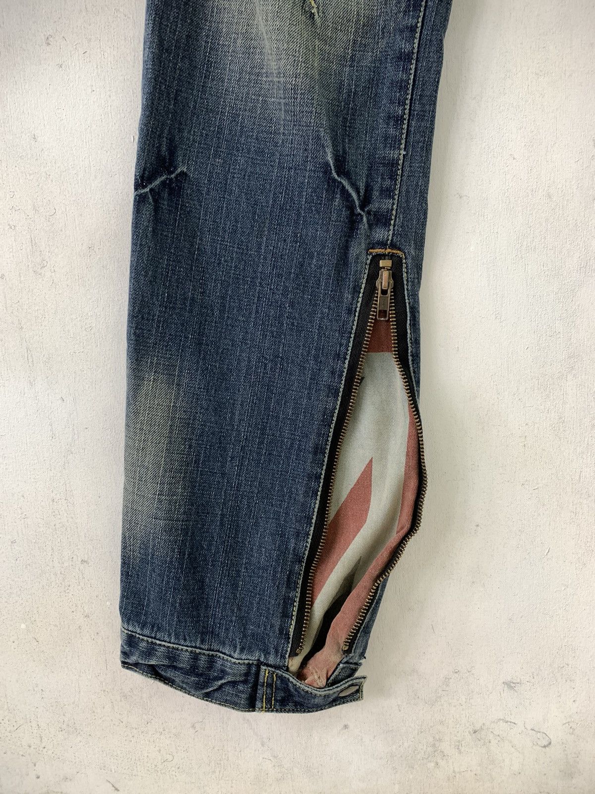 Designer Bondage Punk Distressed Denim Pant Roitec Size US 34 / EU 50 - 3 Thumbnail