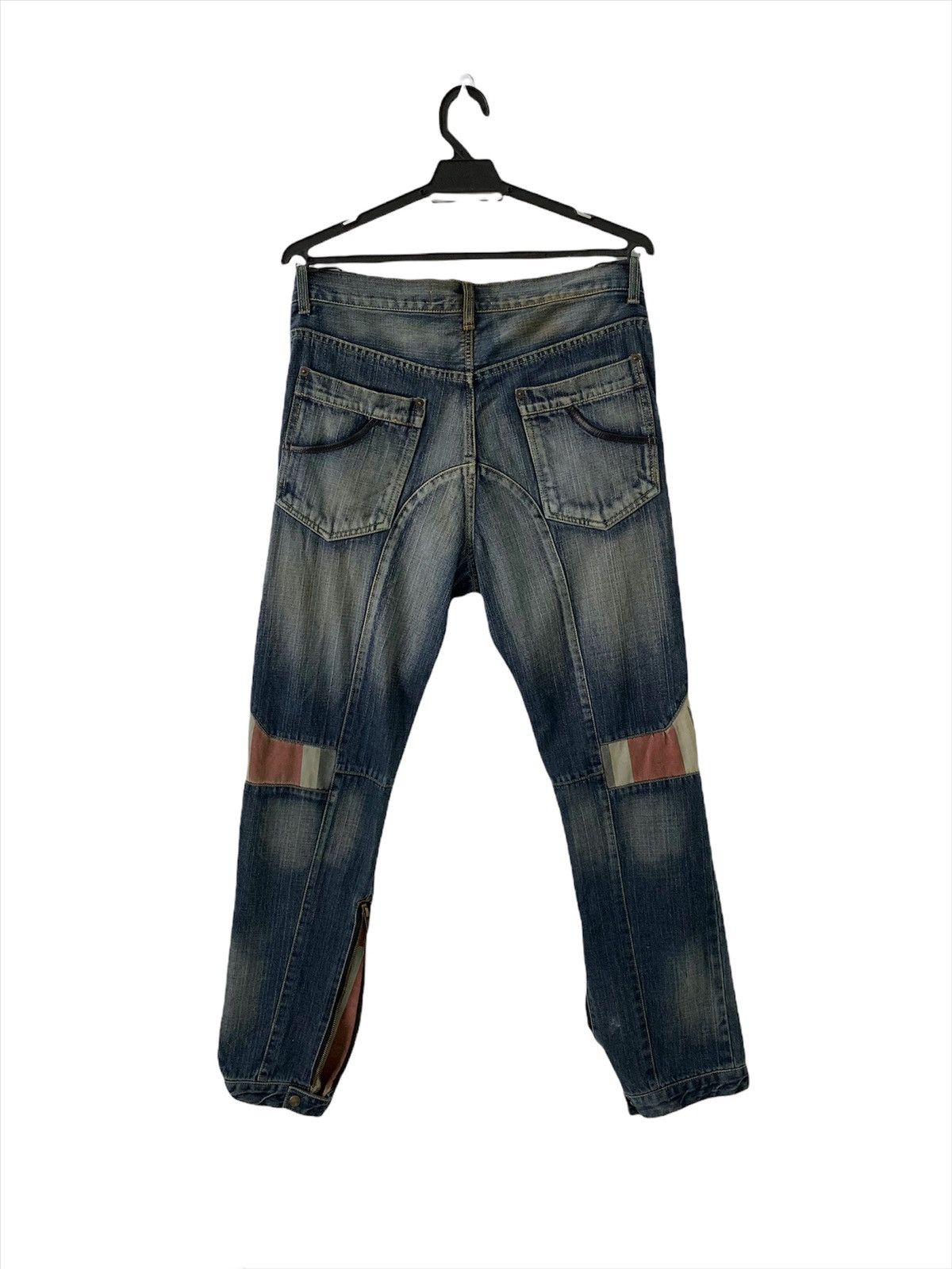 Designer Bondage Punk Distressed Denim Pant Roitec Size US 34 / EU 50 - 7 Thumbnail