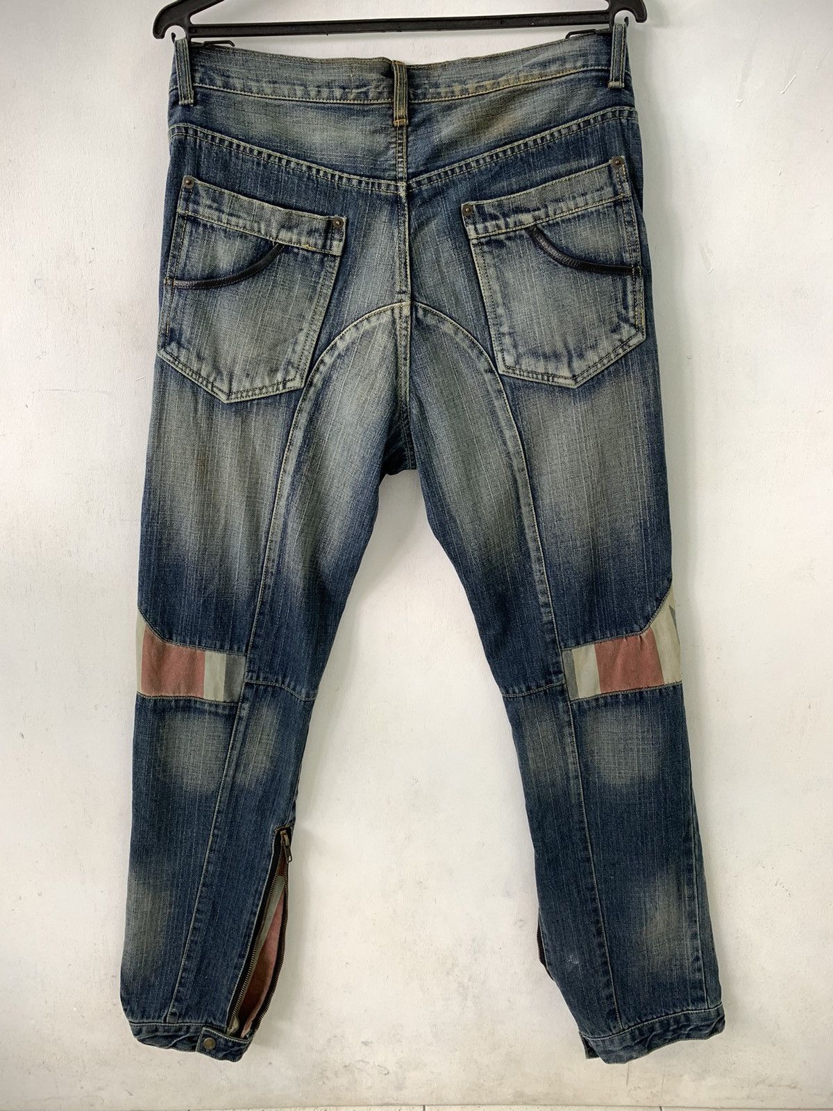Designer Bondage Punk Distressed Denim Pant Roitec Size US 34 / EU 50 - 8 Thumbnail