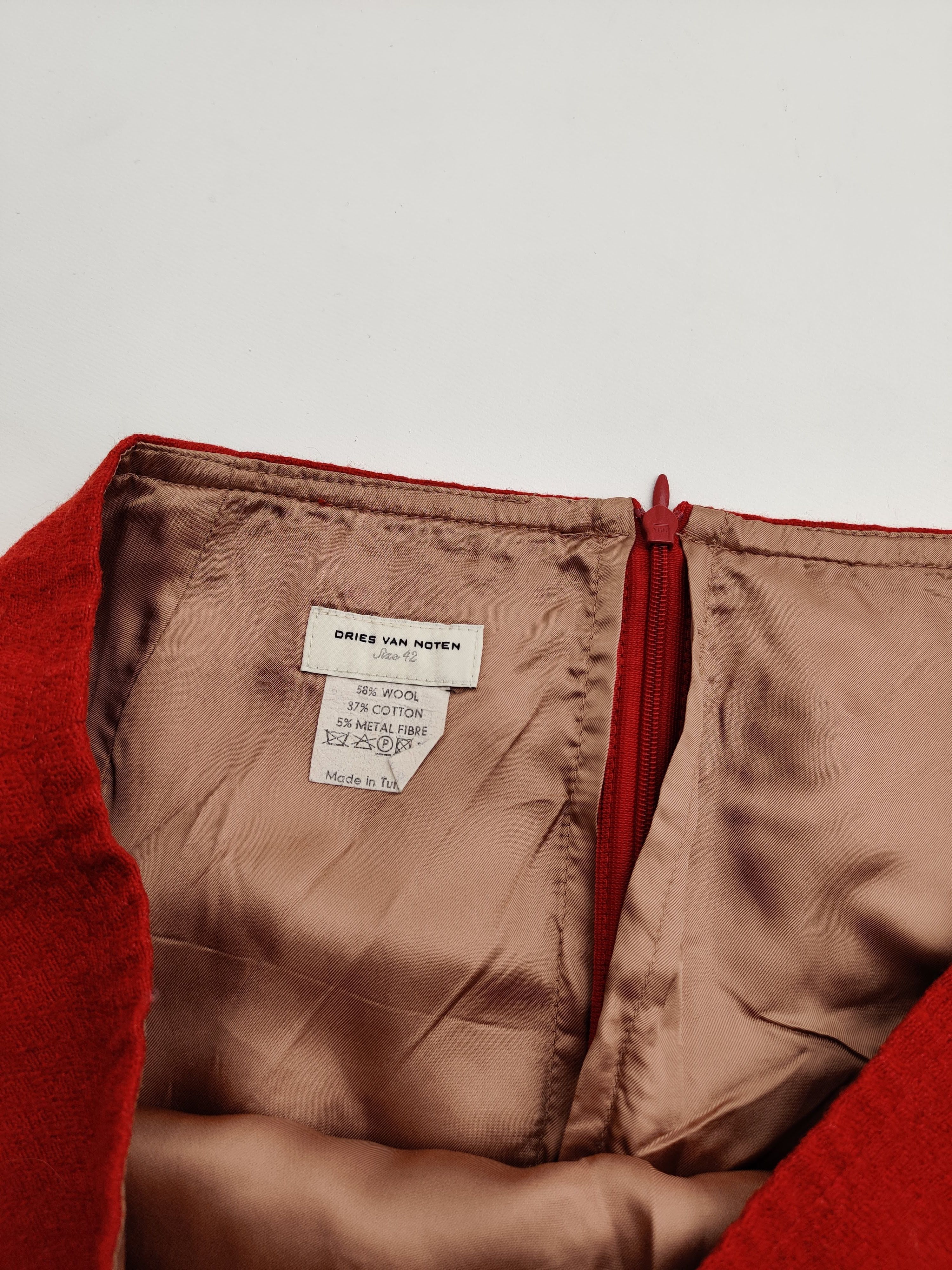 Dries Van Noten ⚡️QUICK SALE⚡️Dries Van Noten Red Mid Skirt Size 32" / US 10 / IT 46 - 2 Thumbnail