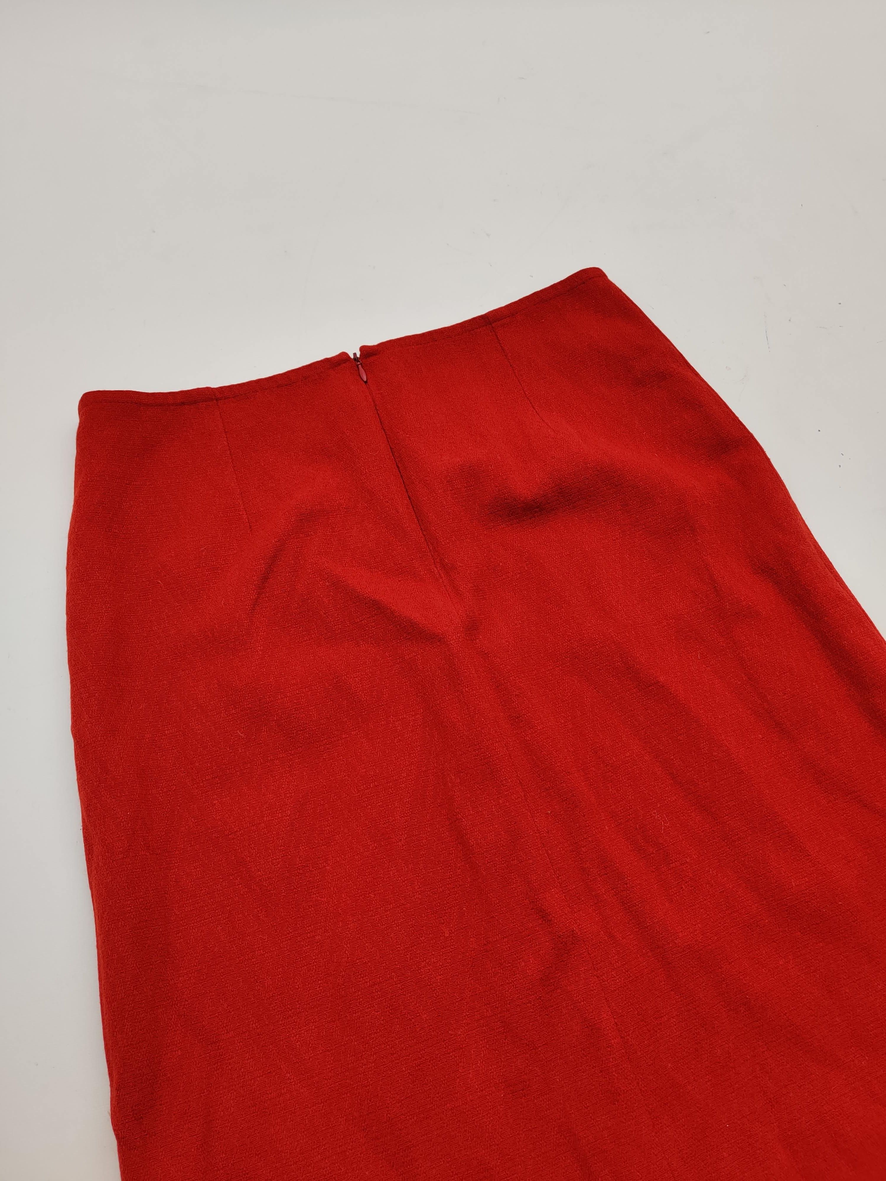 Dries Van Noten ⚡️QUICK SALE⚡️Dries Van Noten Red Mid Skirt Size 32" / US 10 / IT 46 - 3 Thumbnail