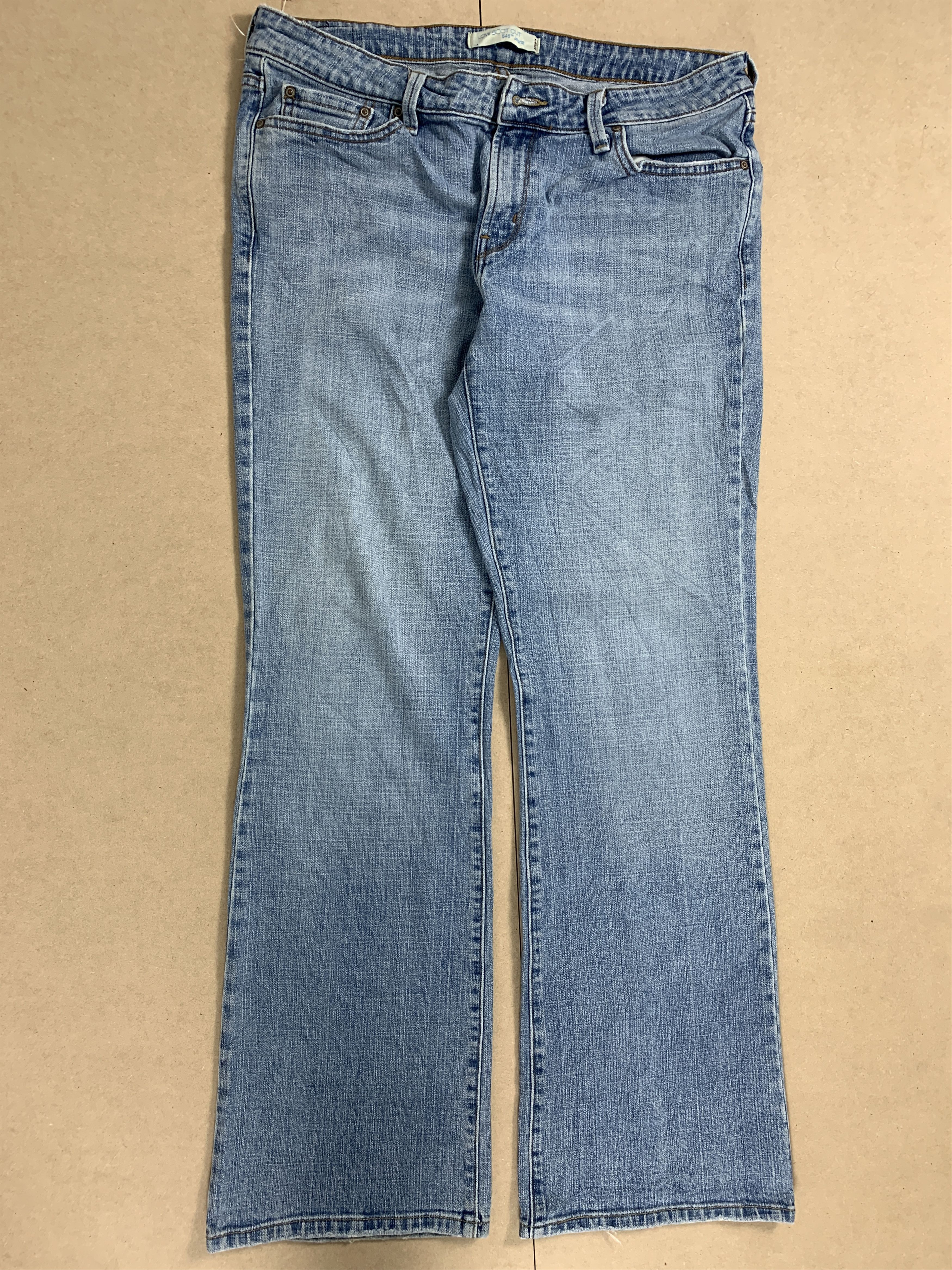 image of Levis x Vintage Levi's 545 Low Boot Cut Vintage Blue in Blue Denim, Women's (Size 32)