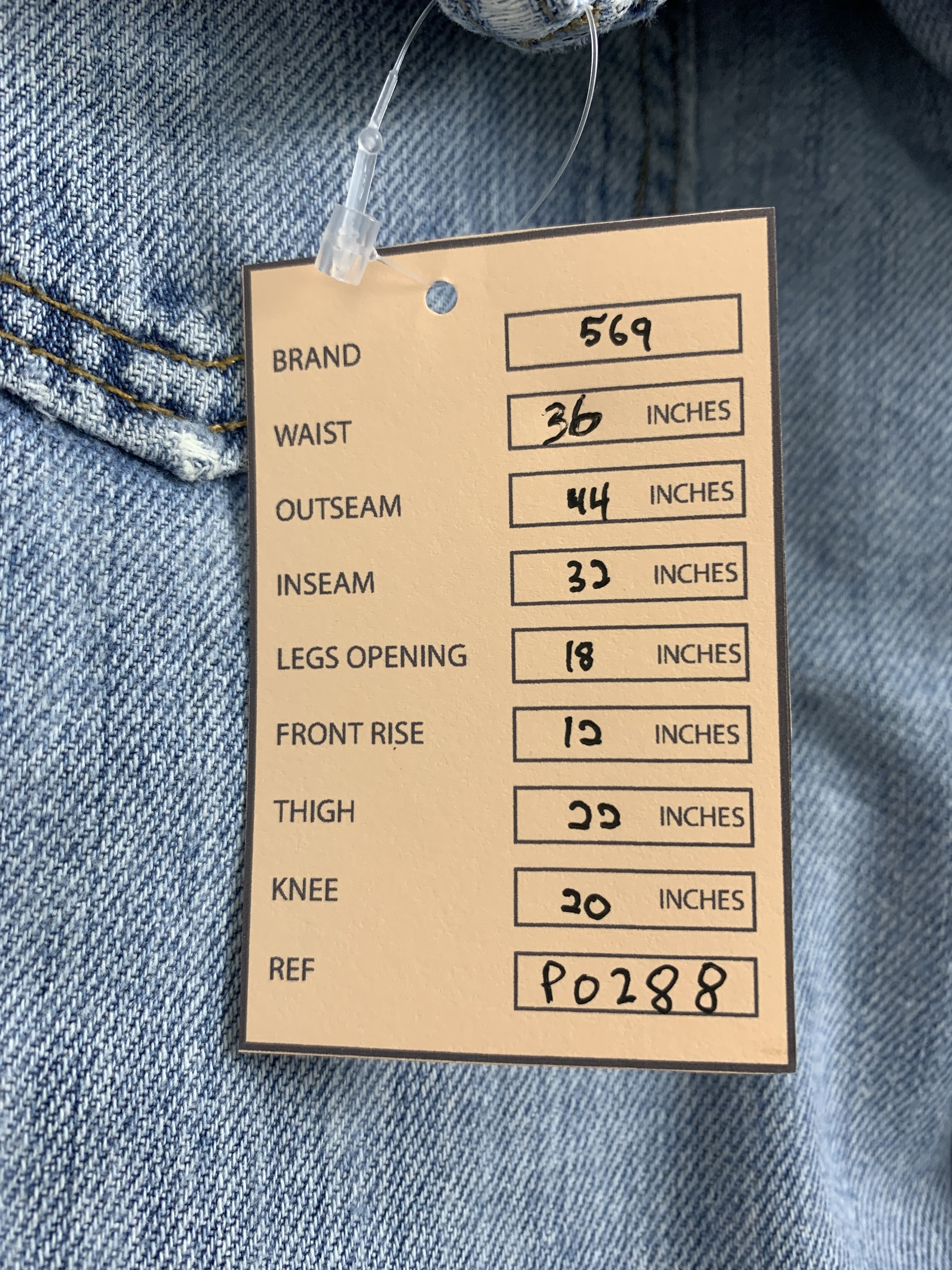 Levi's Vintage Levis 569 Straight Cut Distressed Mid Wash Jeans Size US 36 / EU 52 - 19 Thumbnail