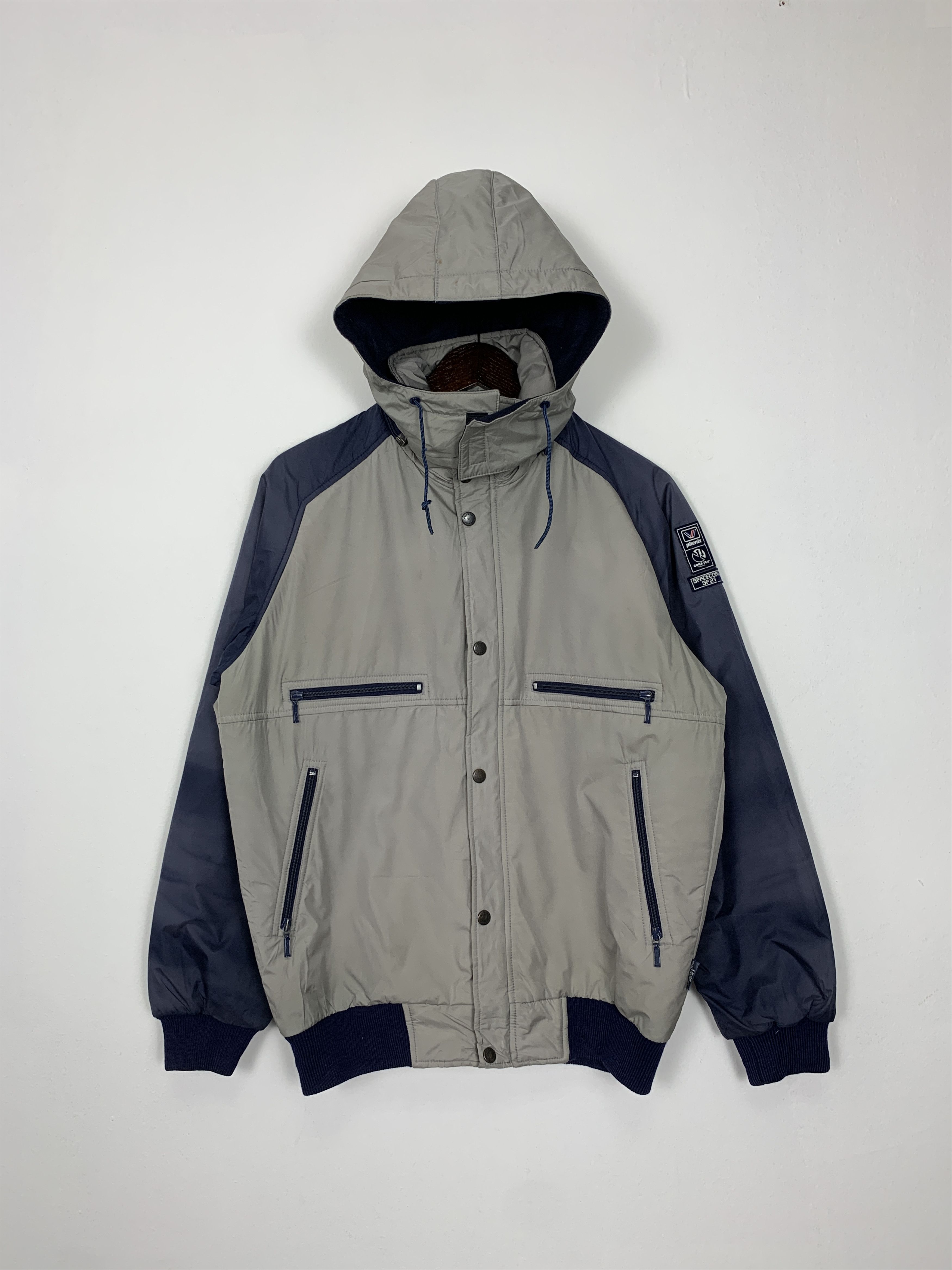 Vintage PHENIX Zip Up Hoodie Multi Pocket Jacket J1081