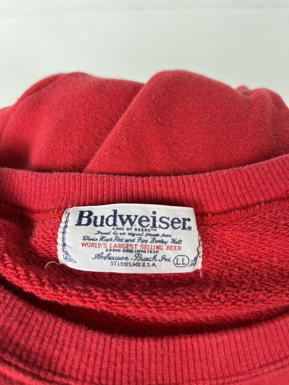 Budweiser Vintage 90s Budweiser Sweatshirt Size US XL / EU 56 / 4 - 4 Thumbnail