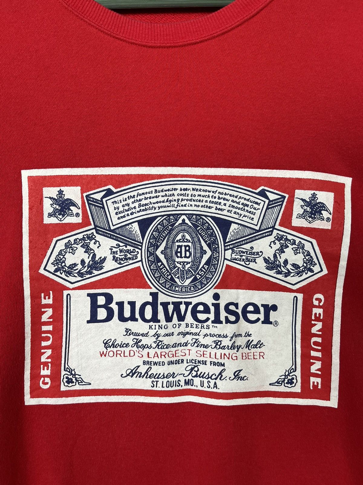 Budweiser Vintage 90s Budweiser Sweatshirt Size US XL / EU 56 / 4 - 3 Thumbnail