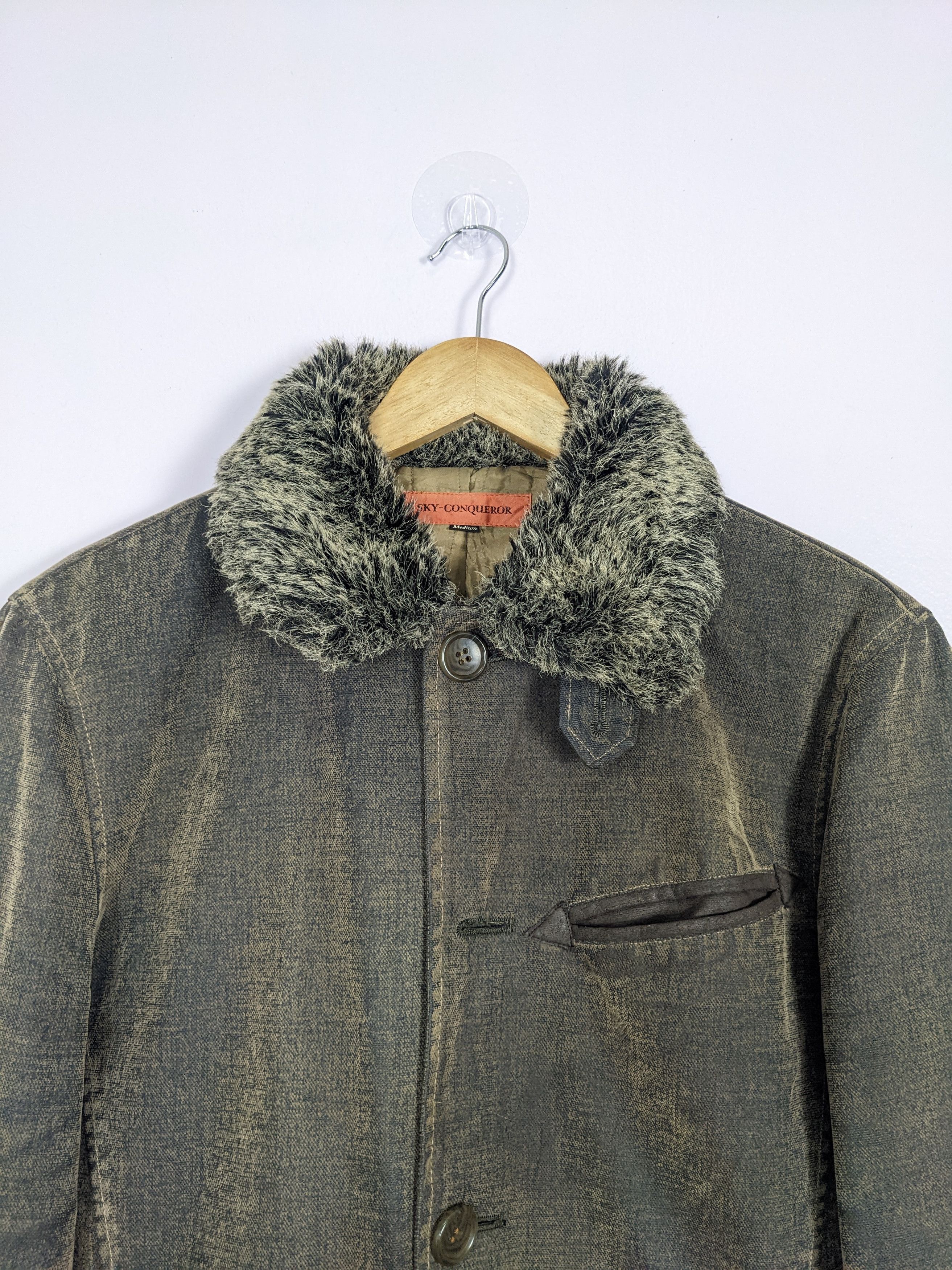Vintage Vintage SKY CONQUEROR Denim Jackets Fur Collar J0235 Size US M / EU 48-50 / 2 - 2 Thumbnail