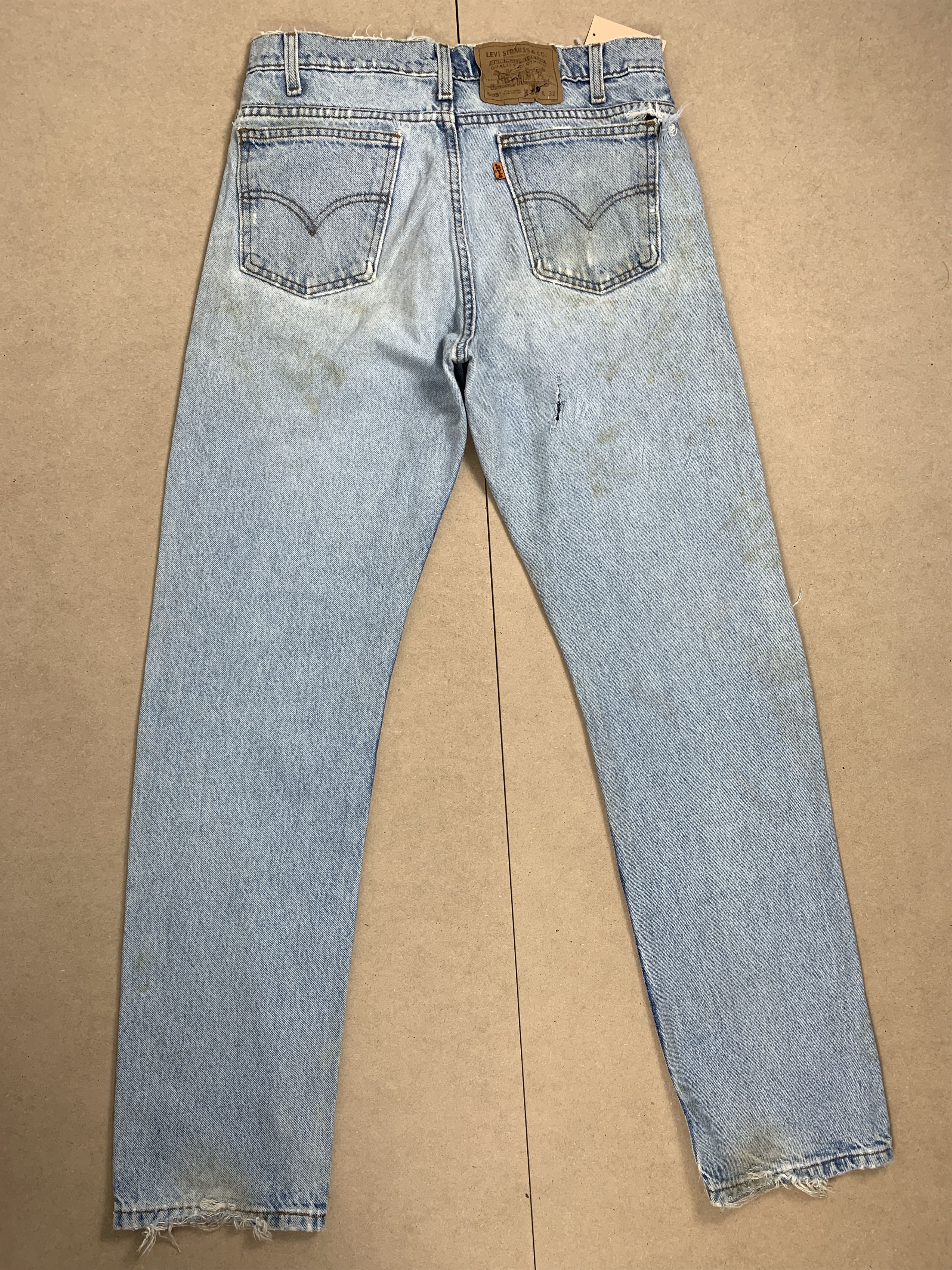Levi's Vintage Levis 505 Straight Cut Distressed Jeans P0286 Size US 32 / EU 48 - 10 Thumbnail