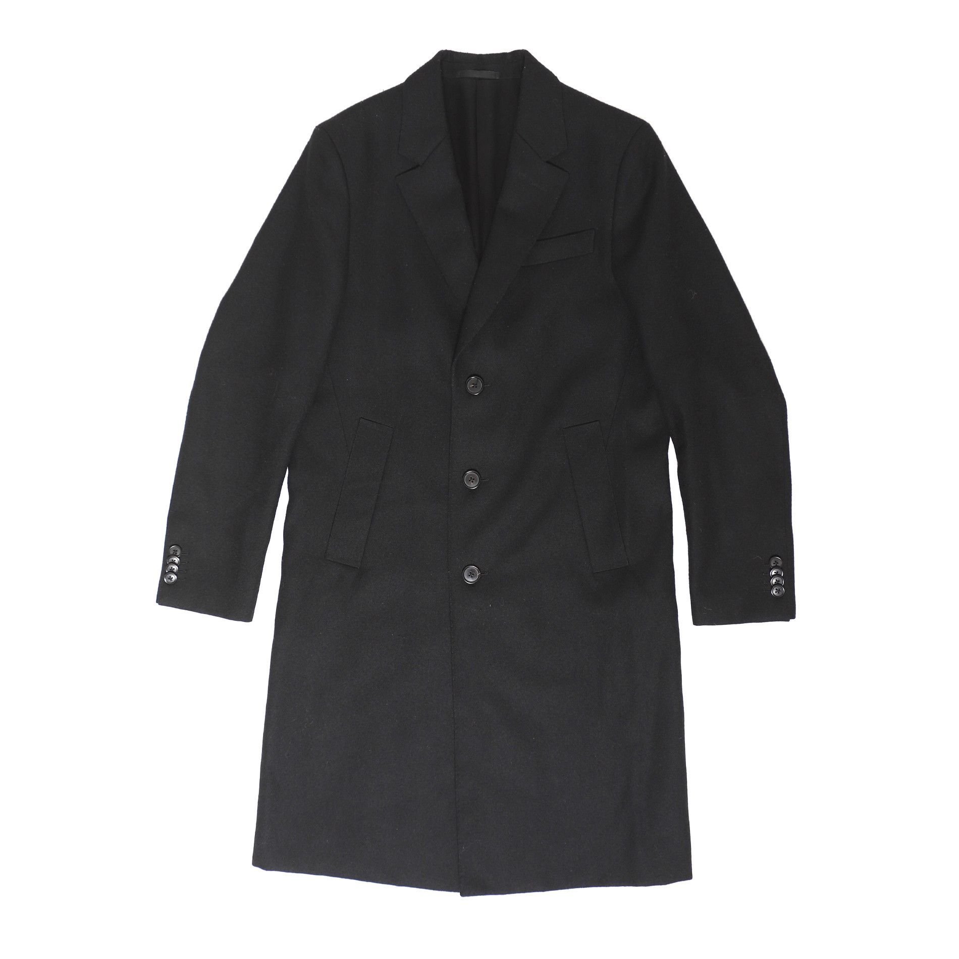 image of Berluti x Haider Ackermann By Haider Ackermann Fw17 Black Wool Coat, Men's (Size Medium)