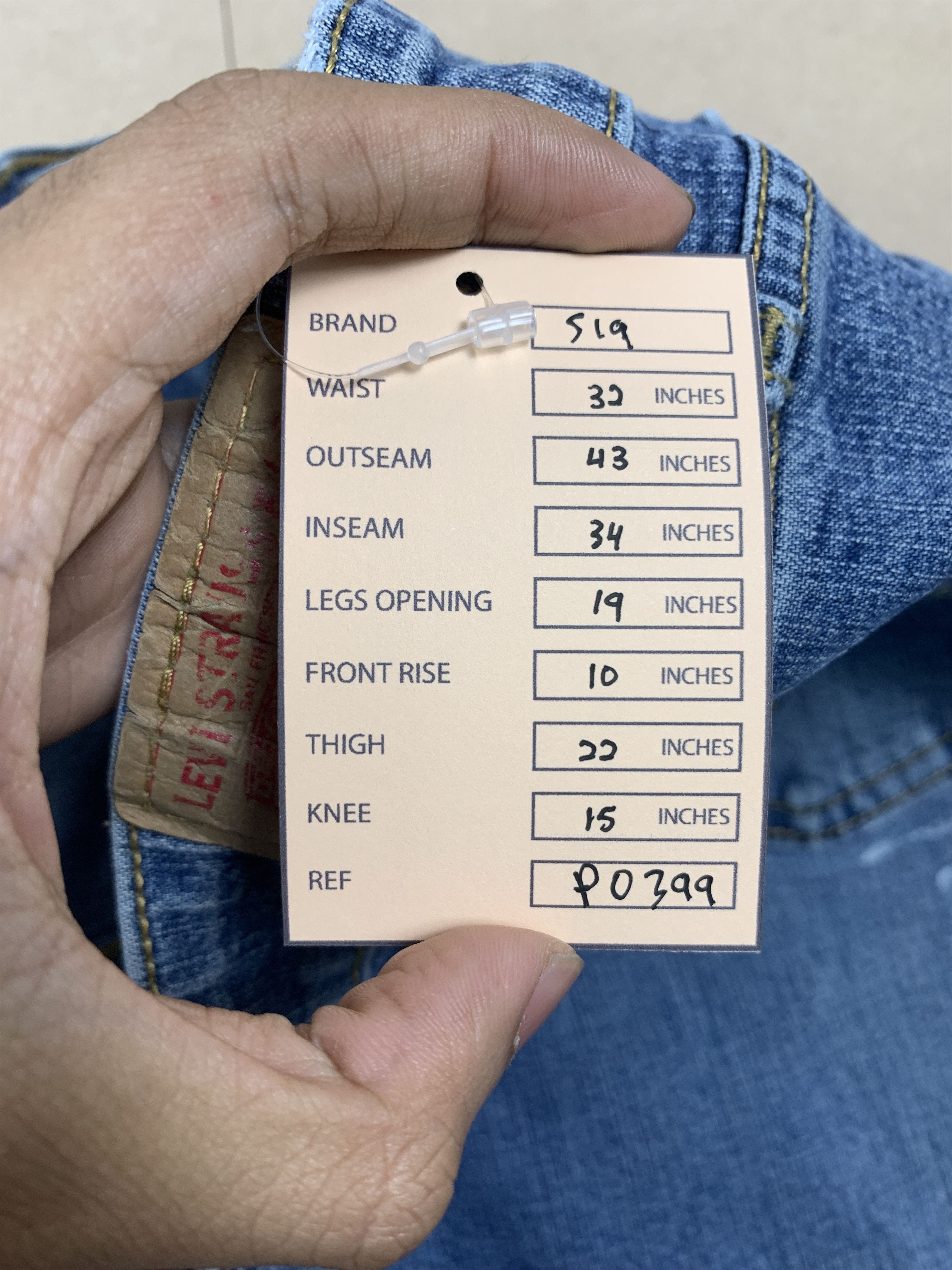 Levi's Vintage Levis 519 Bootcut Distressed Faded Mid Wash Jeans Size 32" / US 10 / IT 46 - 18 Thumbnail