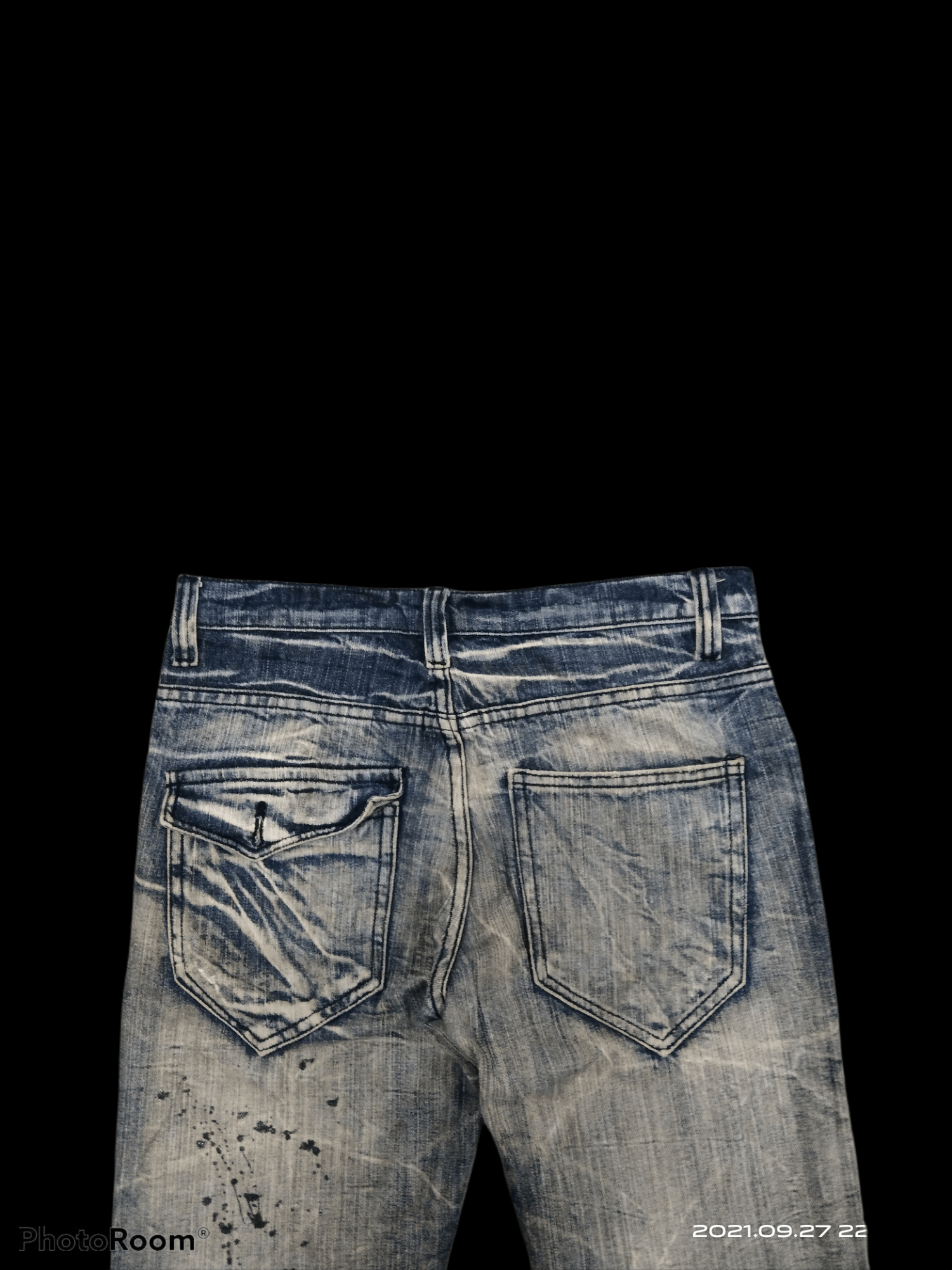 Japanese Brand THRASHED FLARED JAPANESE BRAND DAILY NEWS DENIM PANTS Size US 30 / EU 46 - 4 Thumbnail