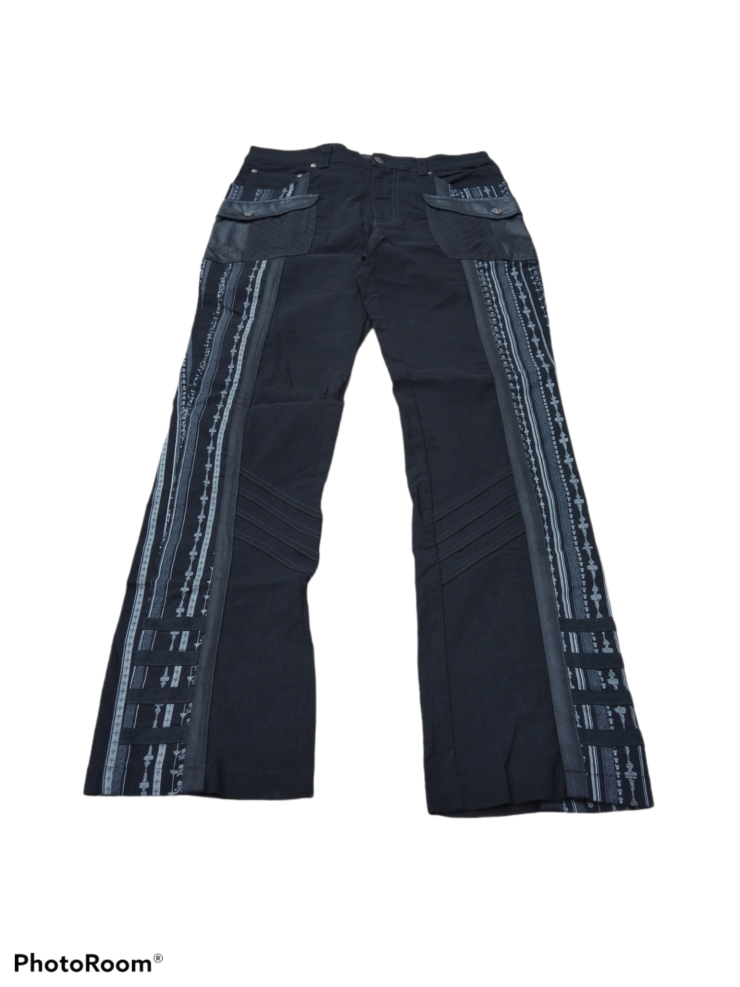 Japanese Brand × Vintage JAPANESE BRAND OZ CONTE SIDE PRINTED SKULL PANTS Size US 32 / EU 48 - 5 Thumbnail