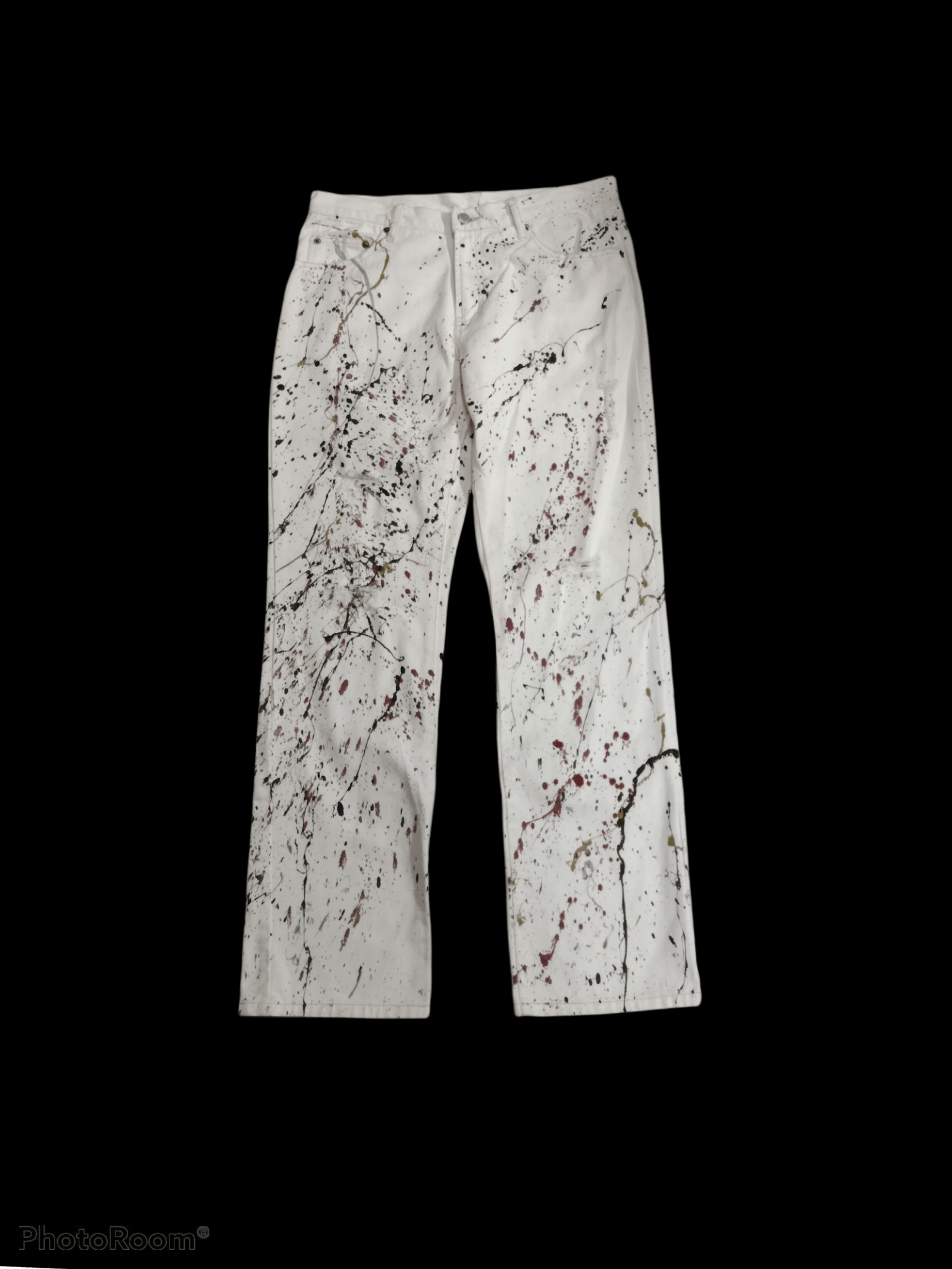 Art Comes First DISTRESSED SPLATTER JAPANESE CLIEF DE SOL DENIM PANTS Size US 31 - 1 Thumbnail