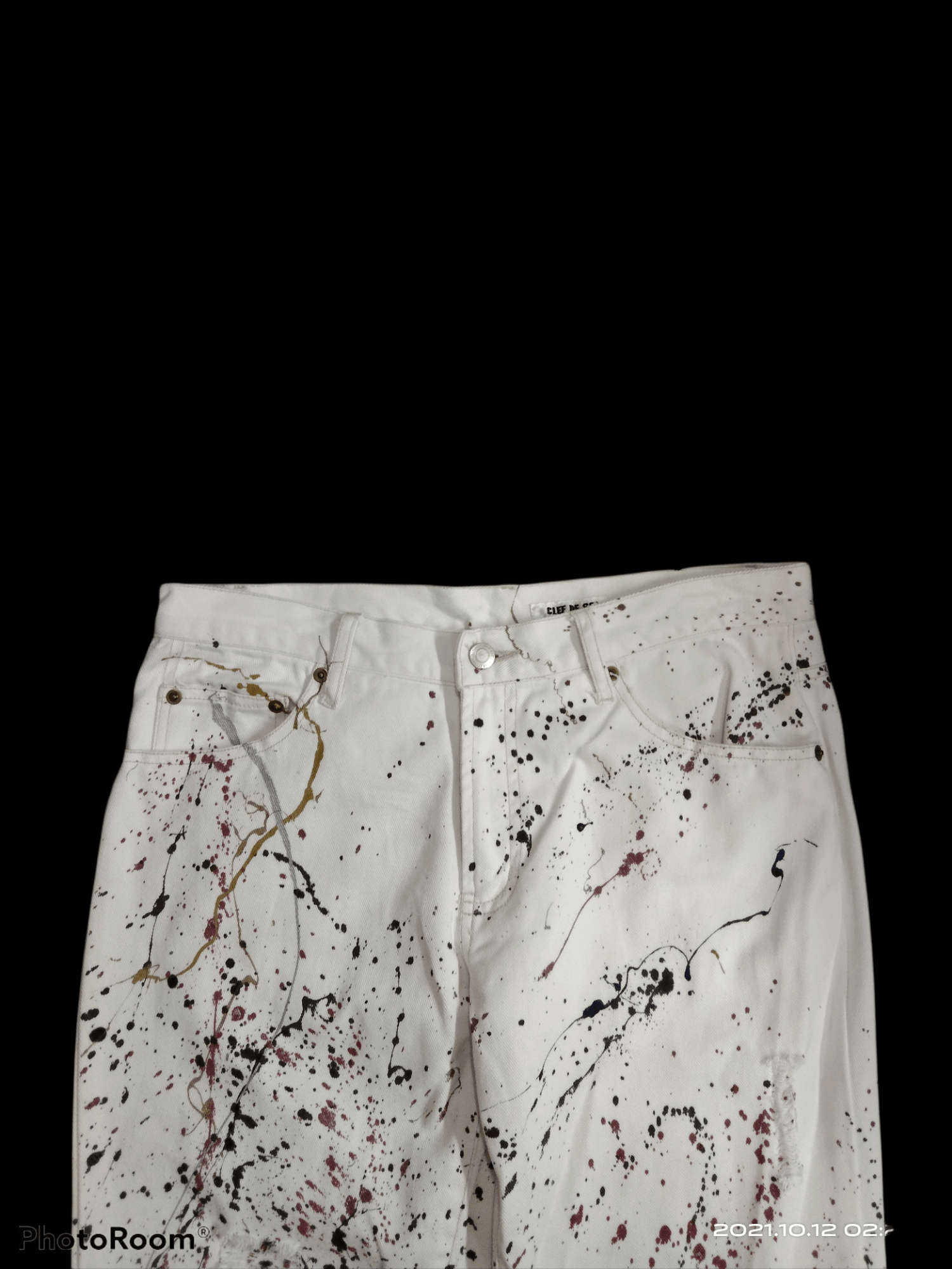Art Comes First DISTRESSED SPLATTER JAPANESE CLIEF DE SOL DENIM PANTS Size US 31 - 3 Thumbnail