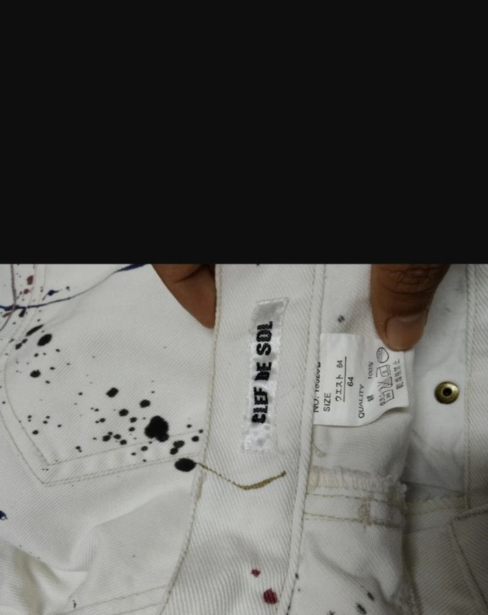 Art Comes First DISTRESSED SPLATTER JAPANESE CLIEF DE SOL DENIM PANTS Size US 31 - 6 Thumbnail