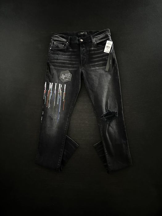 AMIRI, Jeans, Amiri Paint Drip Logo Jeans