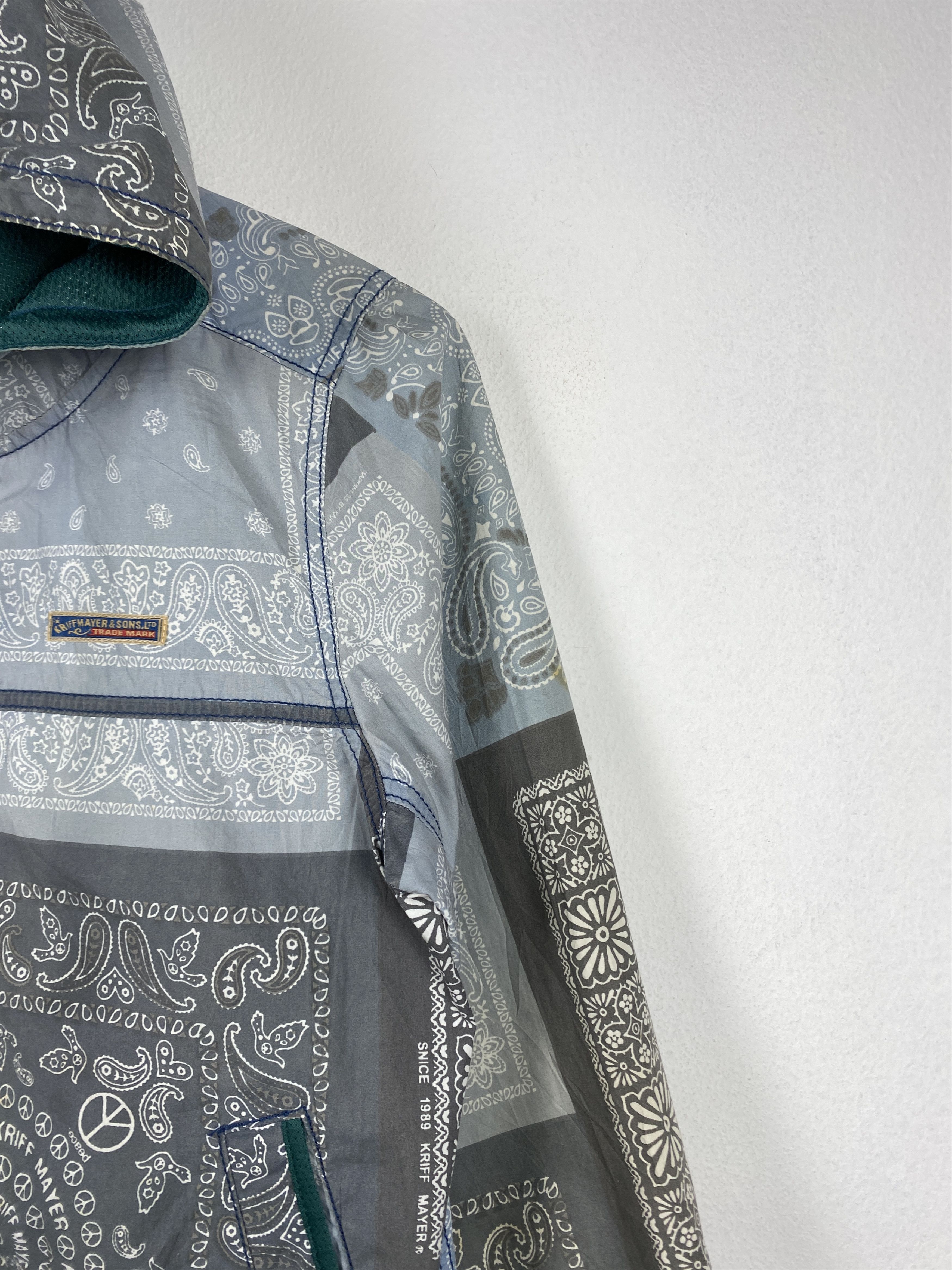 Japanese Brand Vintage KRIFF MAYER BANDANA Hip Hop Hoodie Jacket J1308 Size US S / EU 44-46 / 1 - 3 Thumbnail