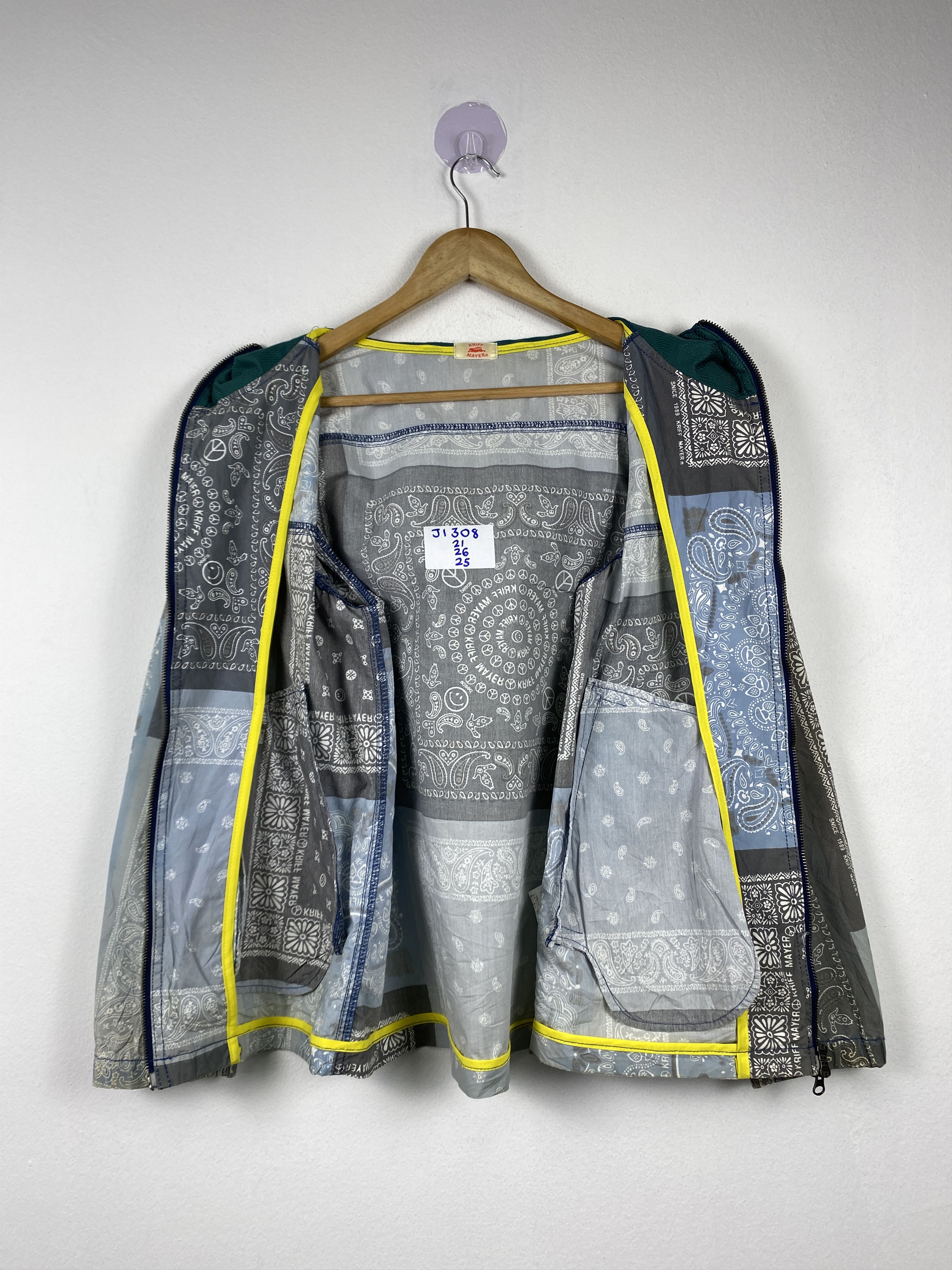Japanese Brand Vintage KRIFF MAYER BANDANA Hip Hop Hoodie Jacket J1308 Size US S / EU 44-46 / 1 - 10 Thumbnail