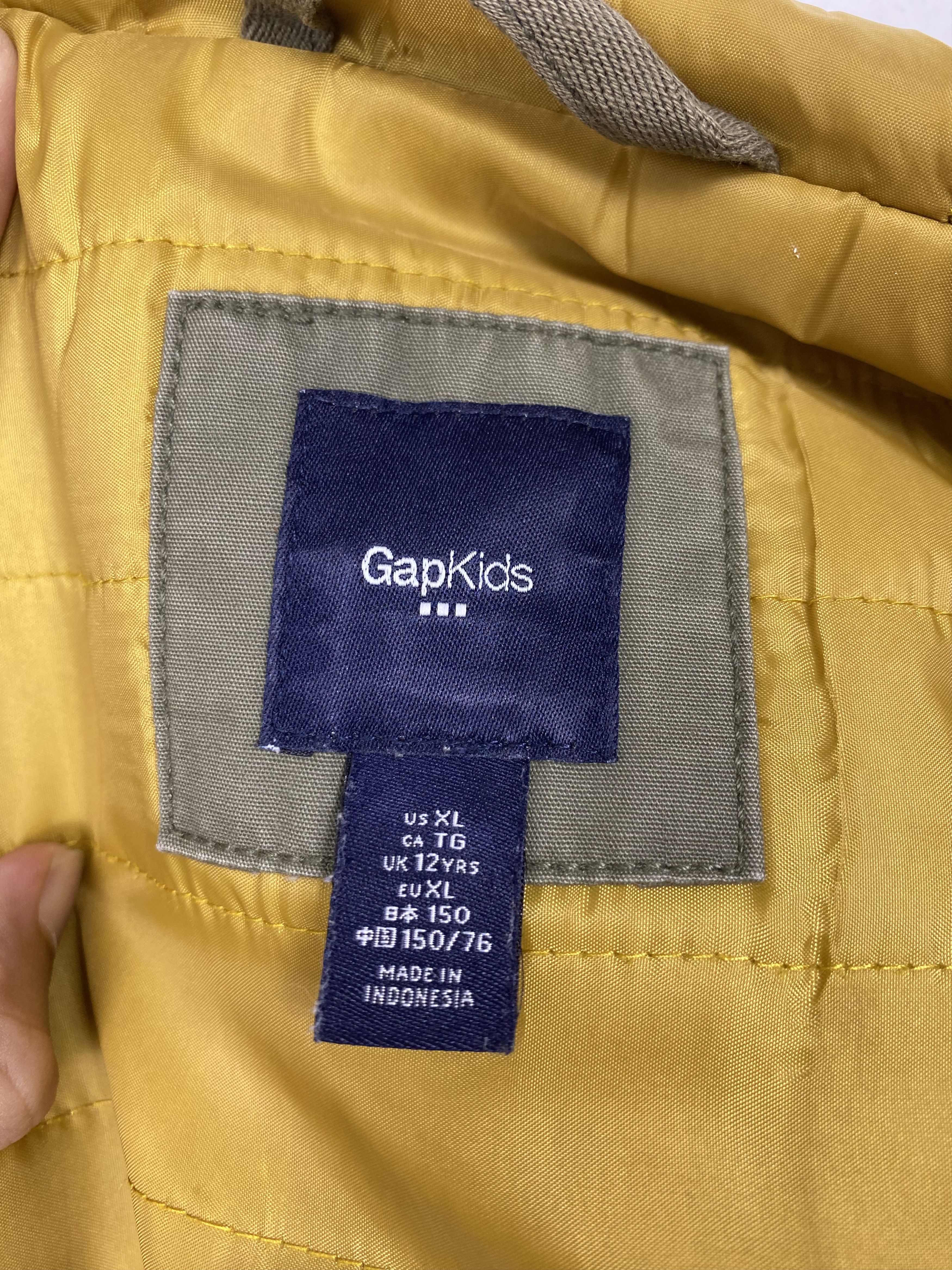 Gap Vintage GAP Kids Quilted Lining Hoodie Jacket J1129 Size US S / EU 44-46 / 1 - 14 Thumbnail