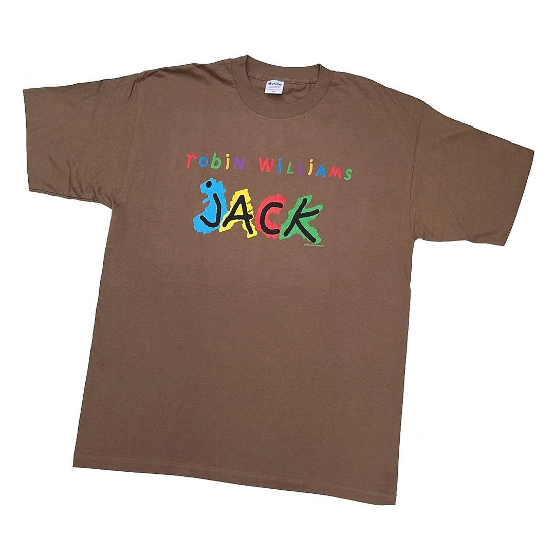 image of Made In USA x Movie Jack Movie 96 90's Robin Williams Promo Vintage Movie T-Shirt in Brown (Size XL