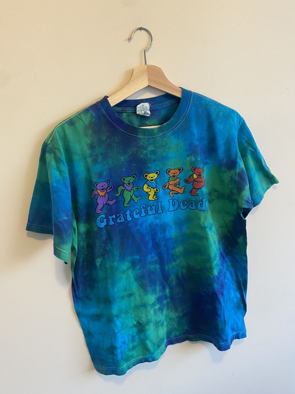 Band Tees × Grateful Dead × Vintage Grateful Dead Y2K Bears Dancing Tie Dye Blue Liquid Garcia Size US M / EU 48-50 / 2 - 1 Thumbnail